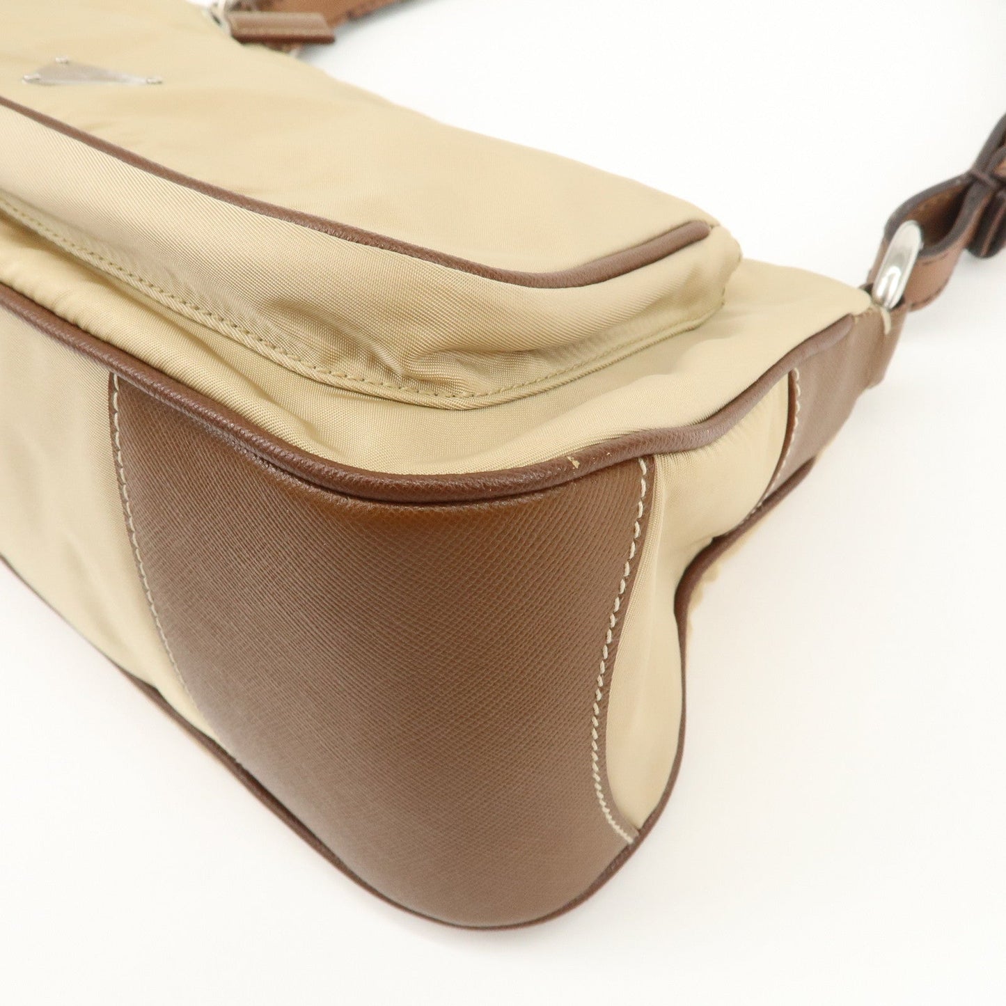 Prada Triangle Logo Nylon Saffiano Leather Shoulder Bag Hand Bag【Pre-order】