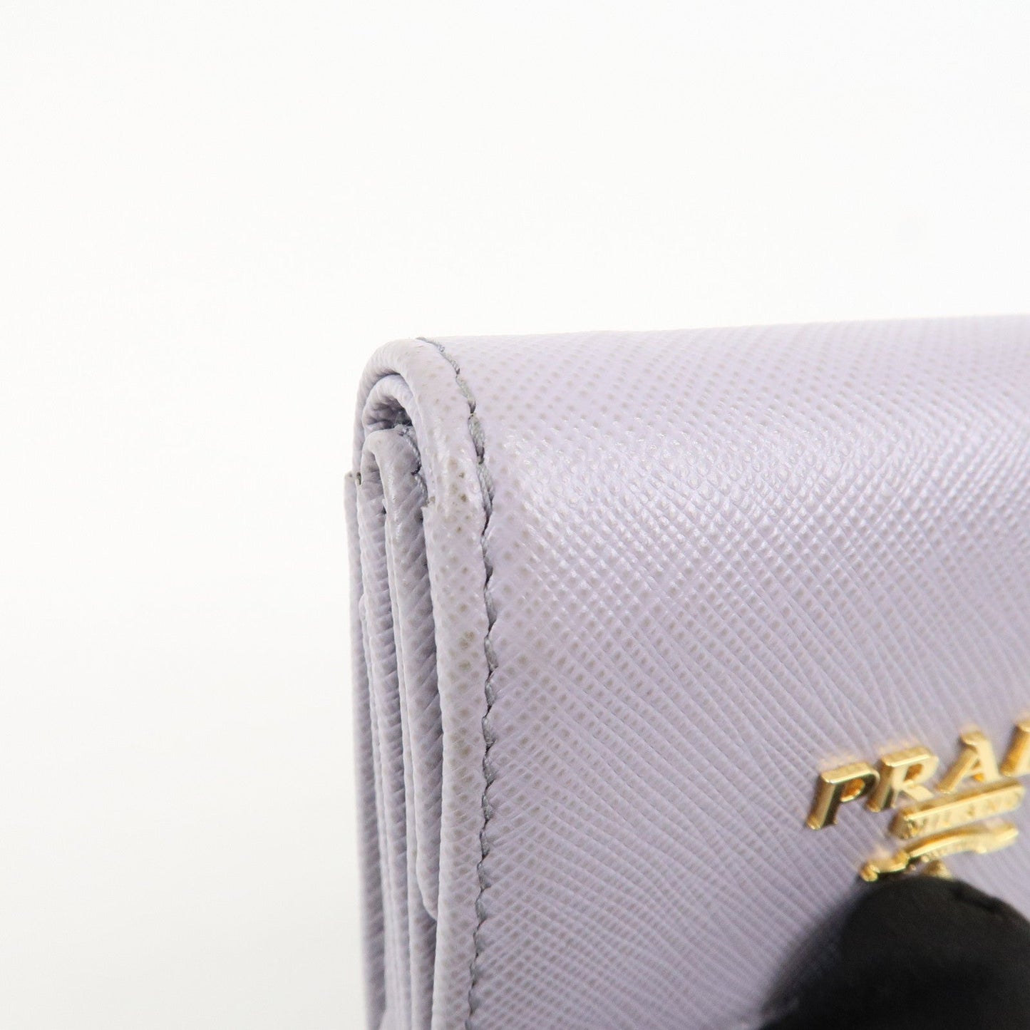 Prada Saffiano Leather Tri-fold Compact Wallet Light Purple 1MH043【Pre-order】