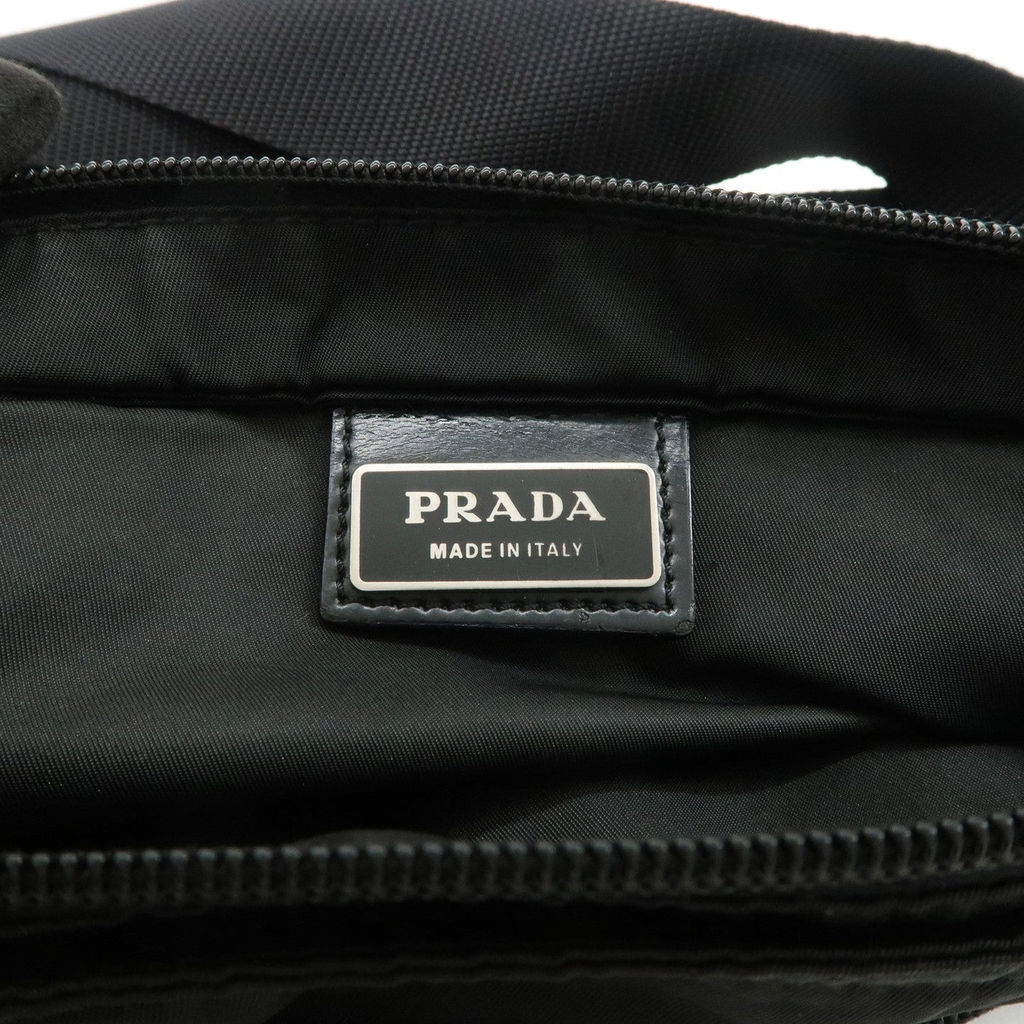Prada Triangle Logo Nylon Leather Shoulder Bag Crossbody Bag Black【Pre-order】