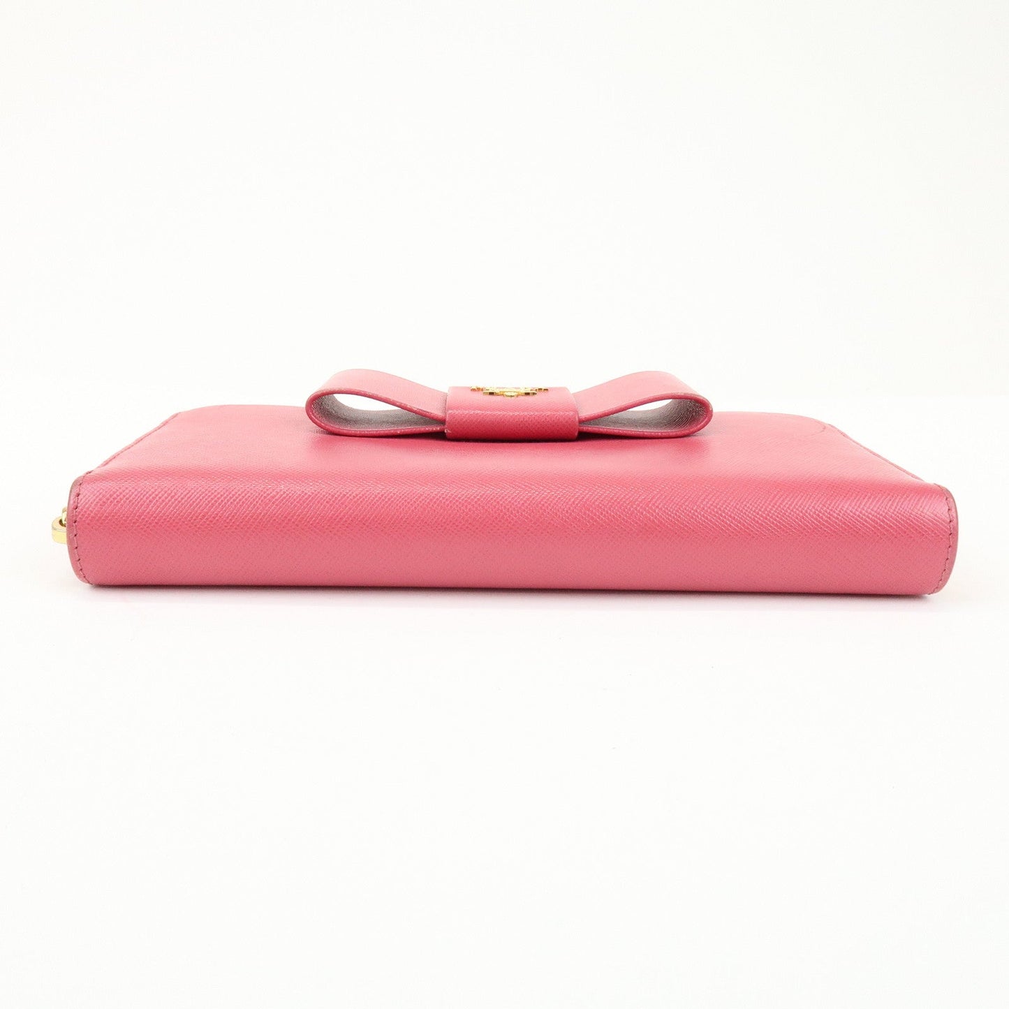 Prada Saffiano Leather Round Zippy Wallet Pink Pink 1M0506【Pre-order】