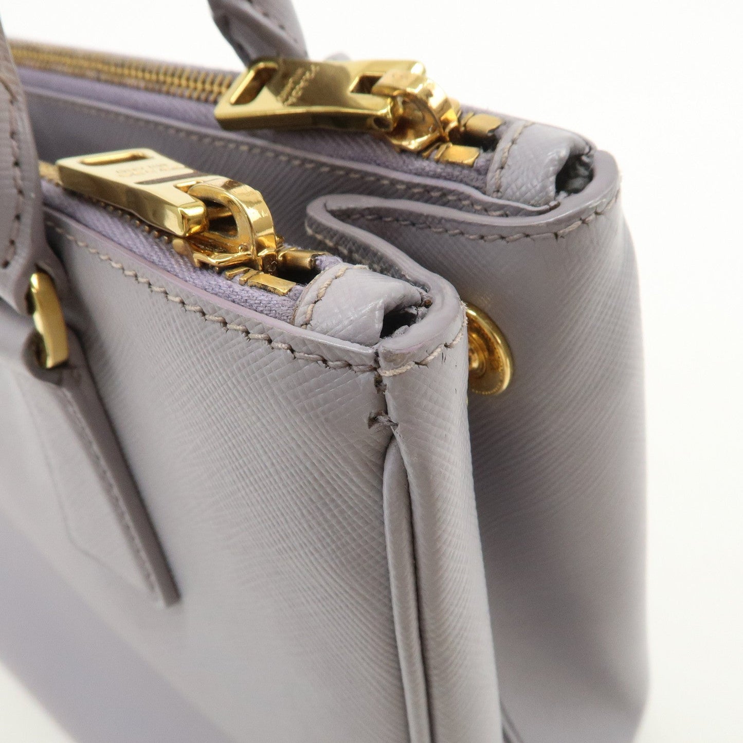 Prada Traingle Logo Galleria 2Way Shoulder Hand Bag Lavender 1BA863【Pre-order】