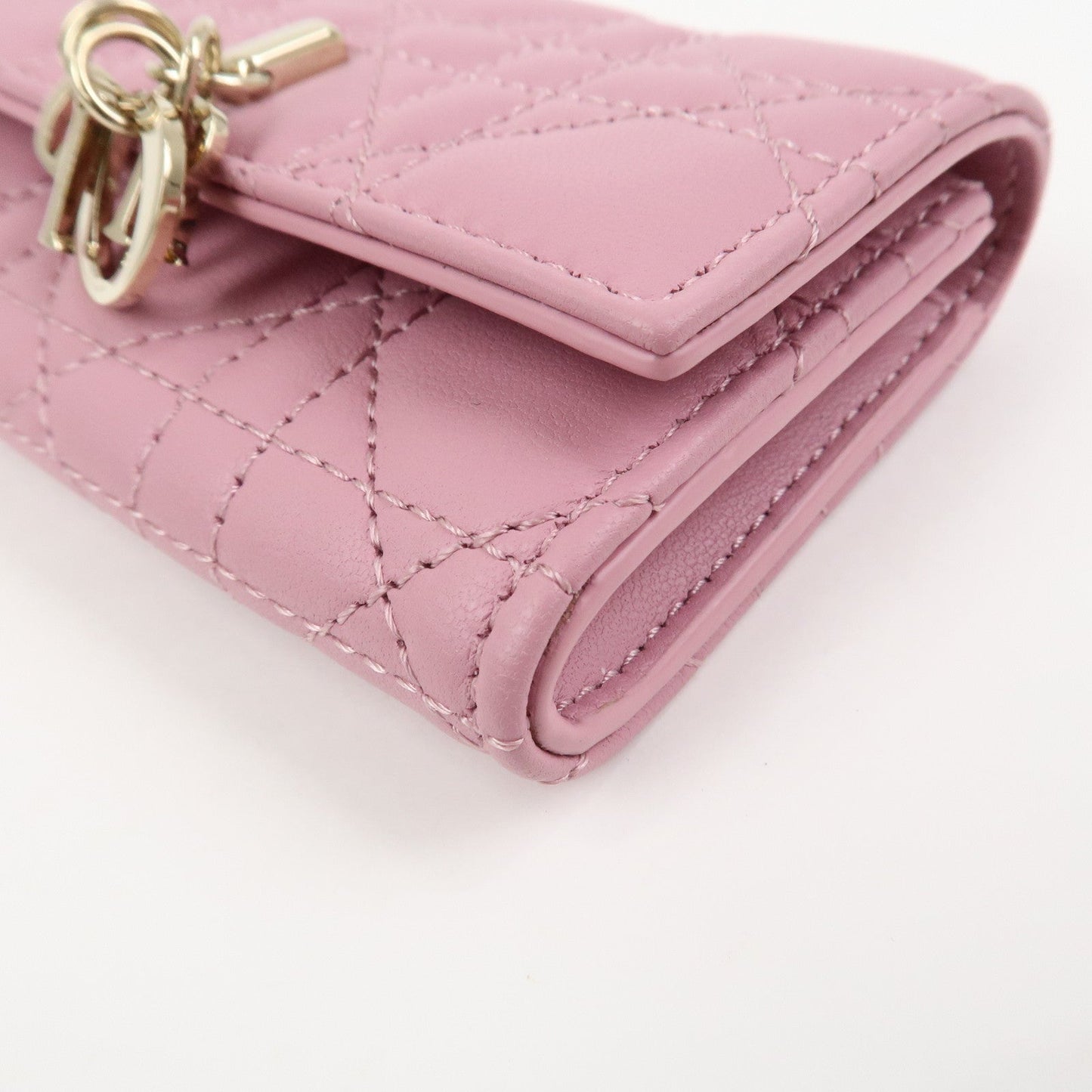 Christian Dior Cannage Logo Leather Bi-fold Compact Wallet【Pre-order】