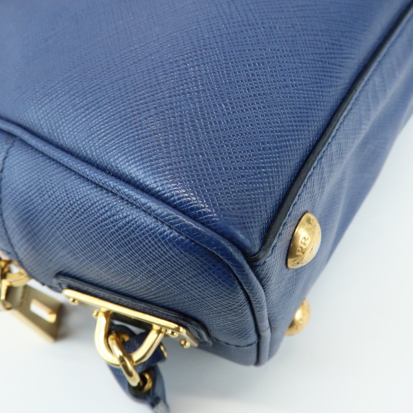 Prada Triangle Logo 2Way Bag Hand Bag Shoulder Bag Blue Green【Pre-order】