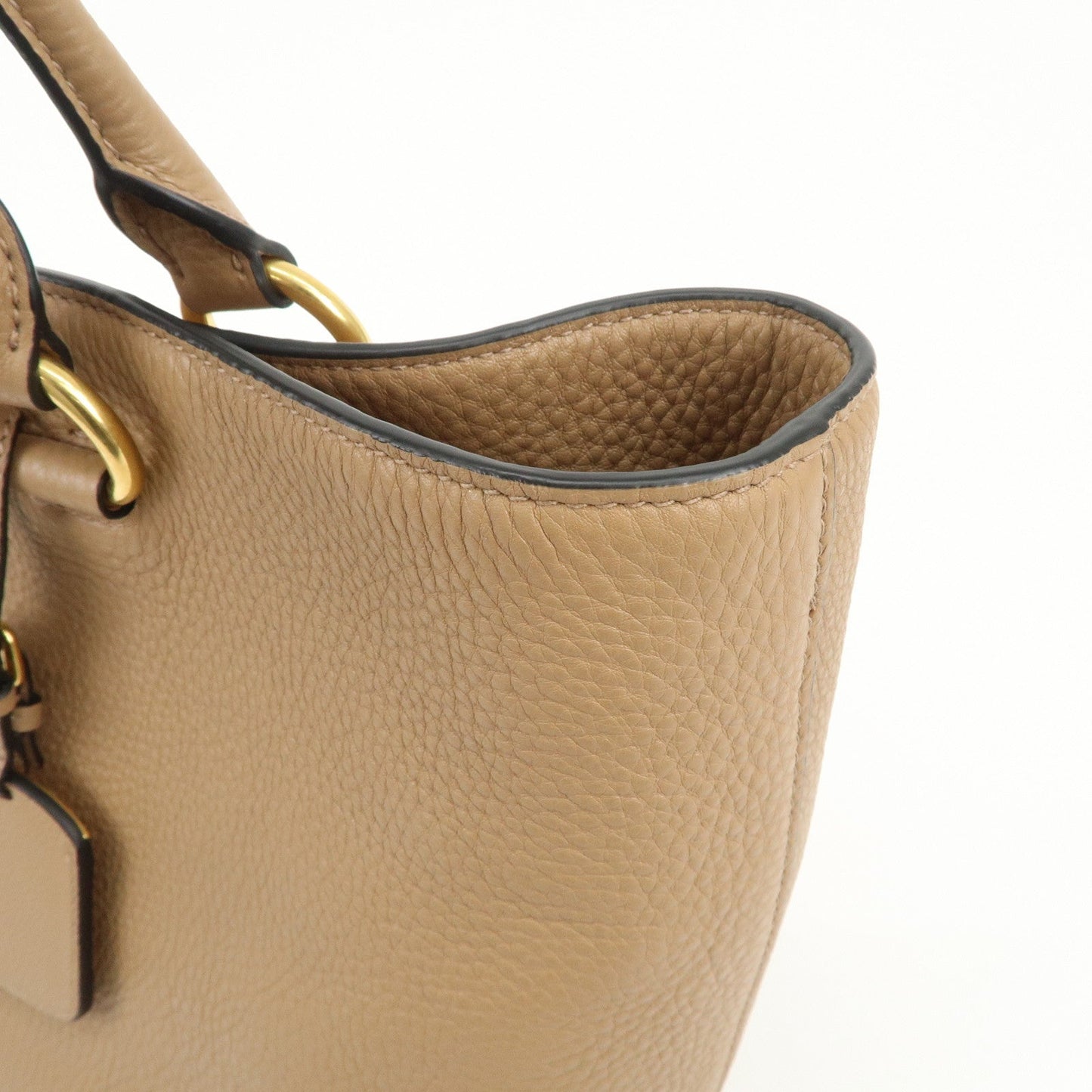 Prada Logo Leather 2Way Bag Tote Bag Shoulder Bag Brown 1BG865【Pre-order】