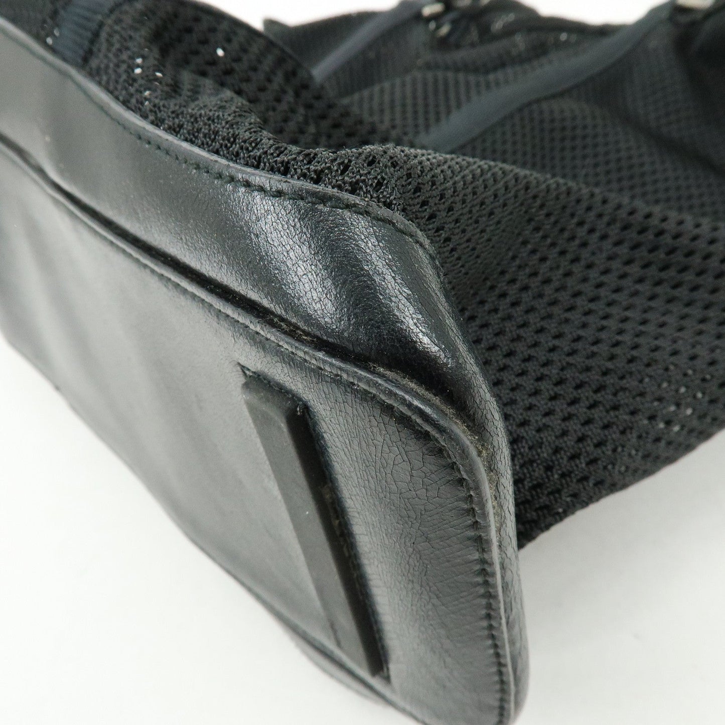 Prada Mesh Leather Tote Bag Shoulder Bag Black【Pre-order】