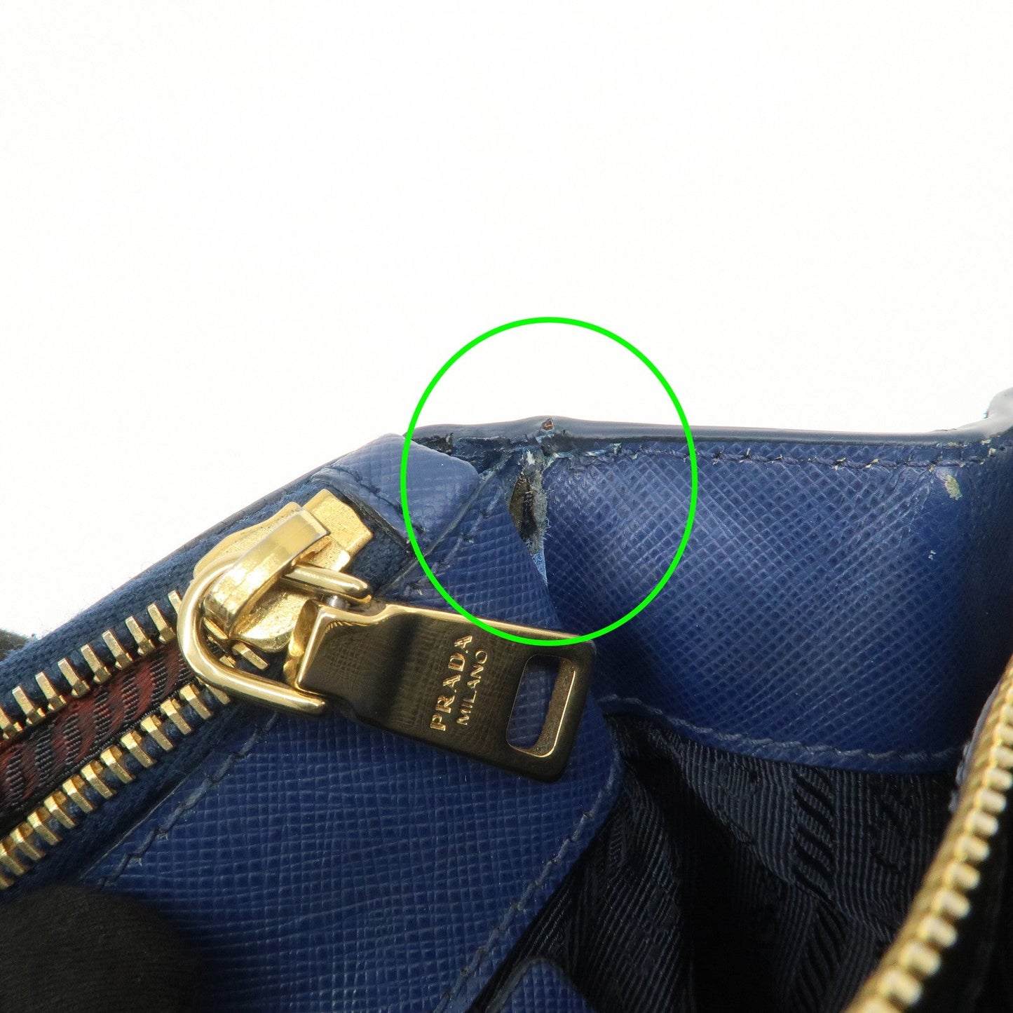 Prada Triangle Logo Saffiano Leather 2Way Bag Shoulder Bag Blue【Pre-order】