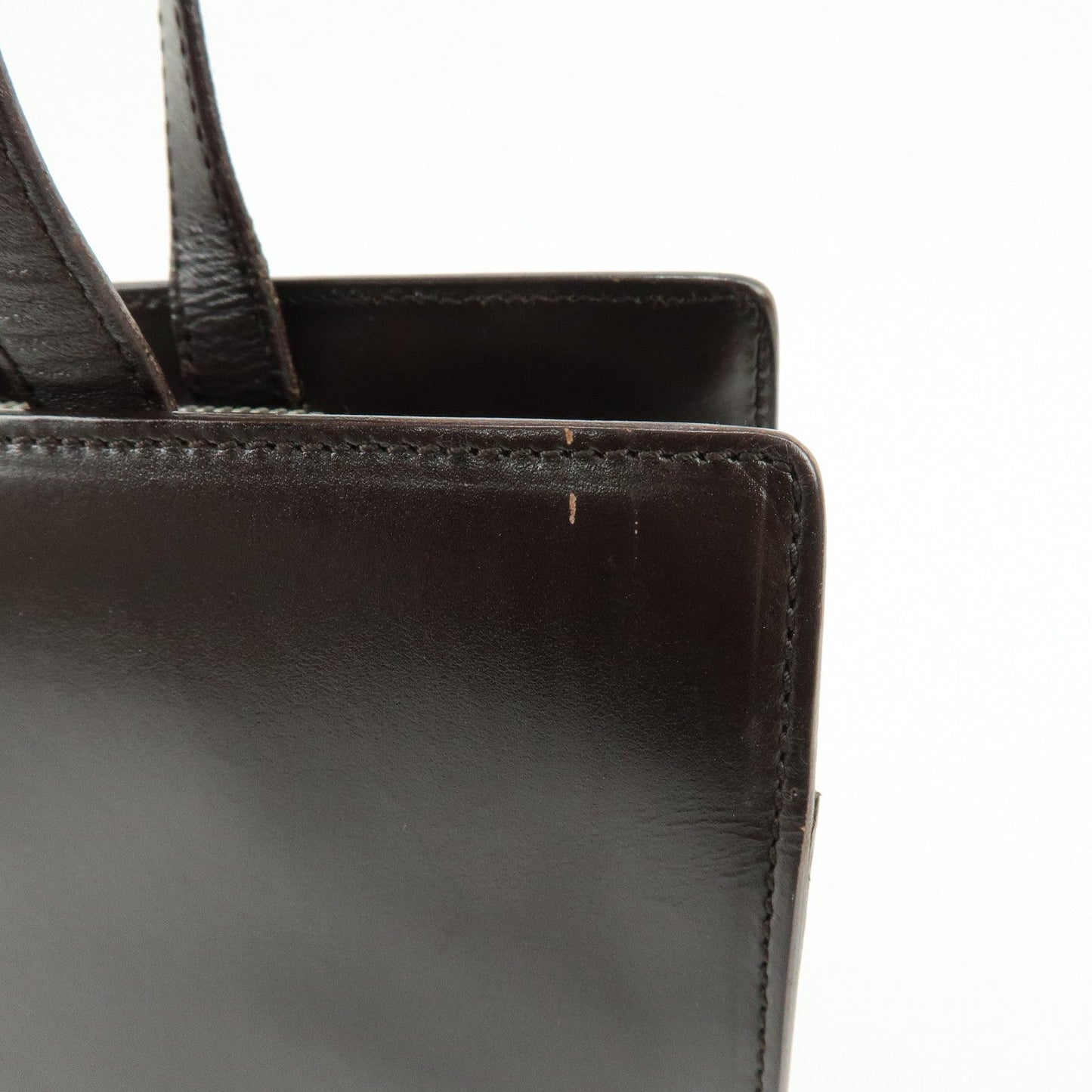 Prada Logo Leather Tote Bag Shoulder Bag Dark Brown【Pre-order】