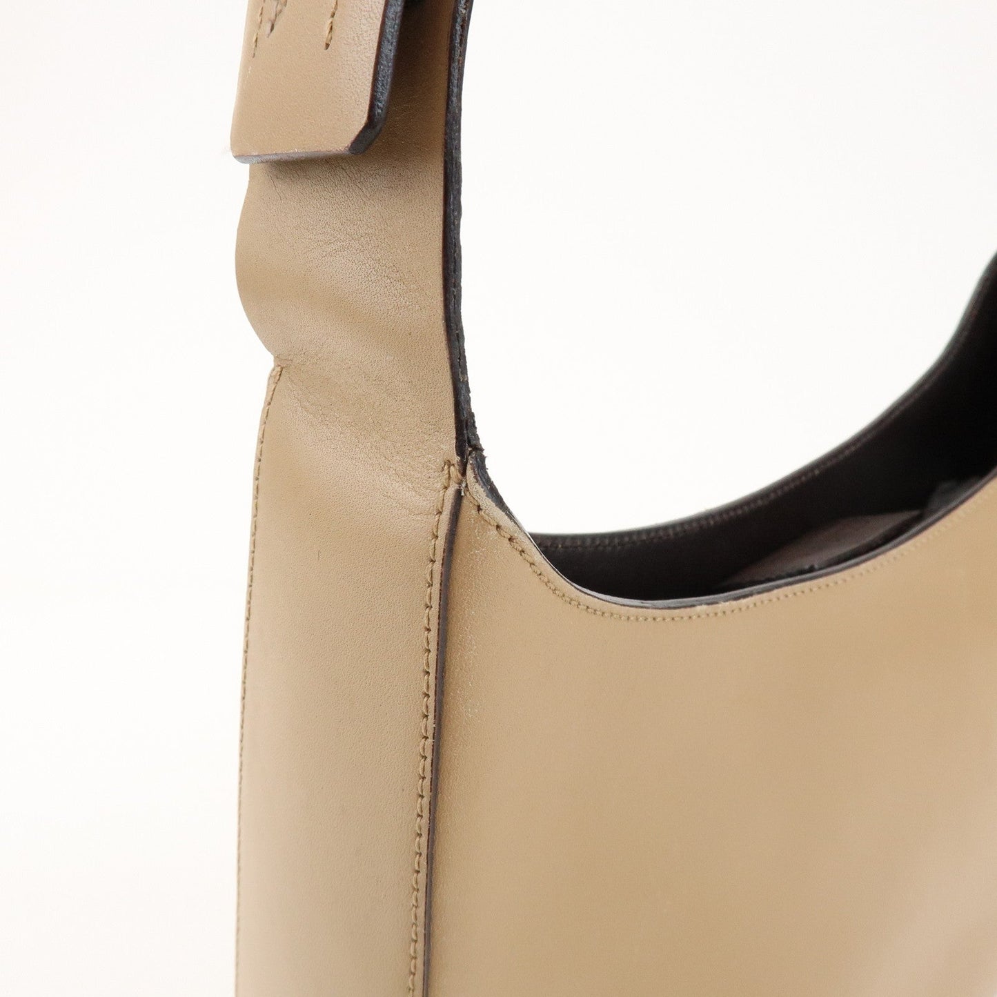 Prada Logo Leather Shoulder Bag Hand Bag Beige【Pre-order】