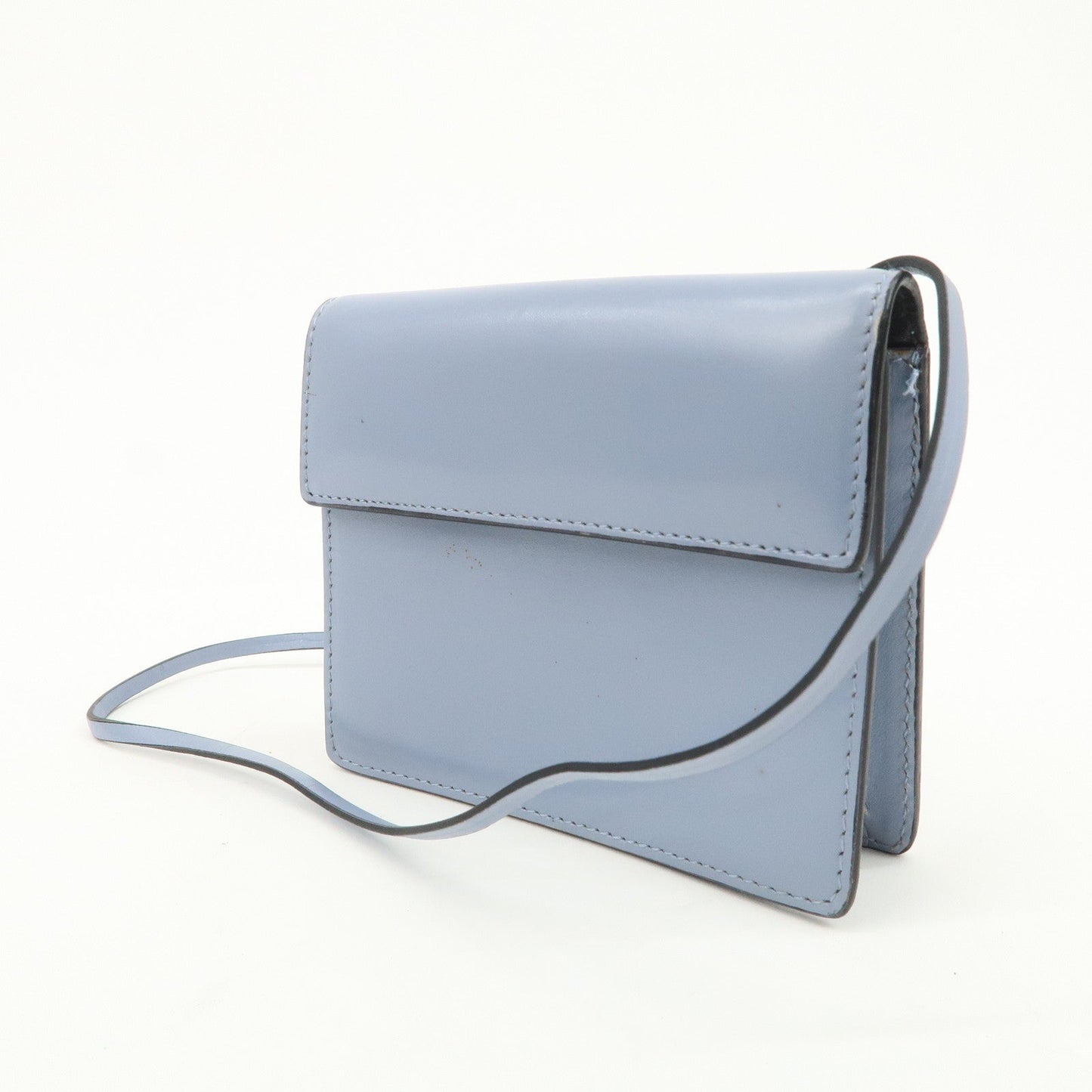 Prada Logo Leather Shoulder Bag Crossbody Bag Light Blue【Pre-order】