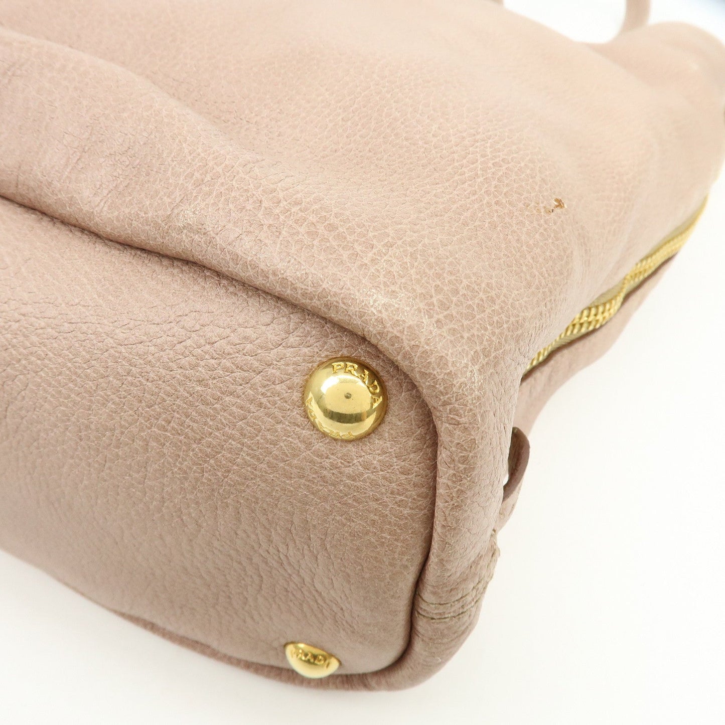 Prada Logo Leather Tote Bag Shoulder Bag Pink【Pre-order】
