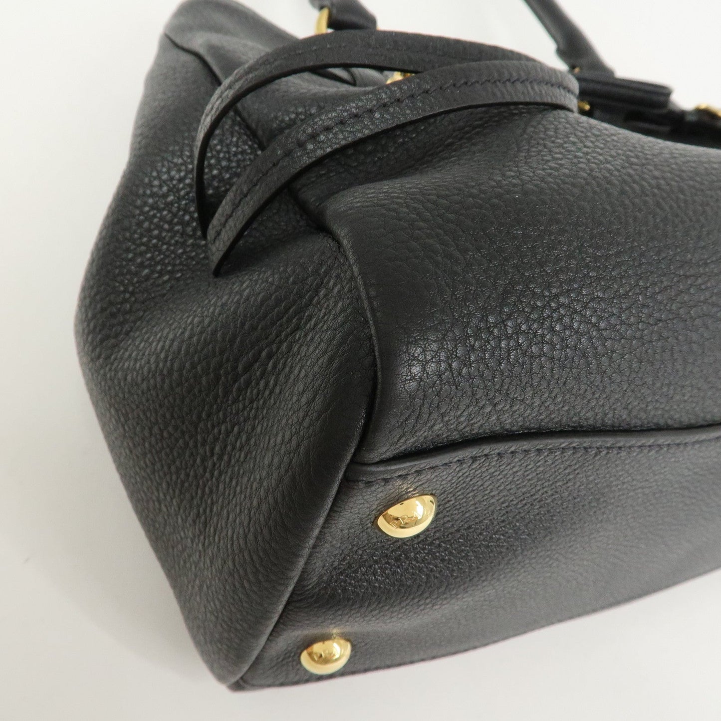 Prada Logo Leather 2Way Bag Shoulder Bag Hand Bag Black 1BG044【Pre-order】