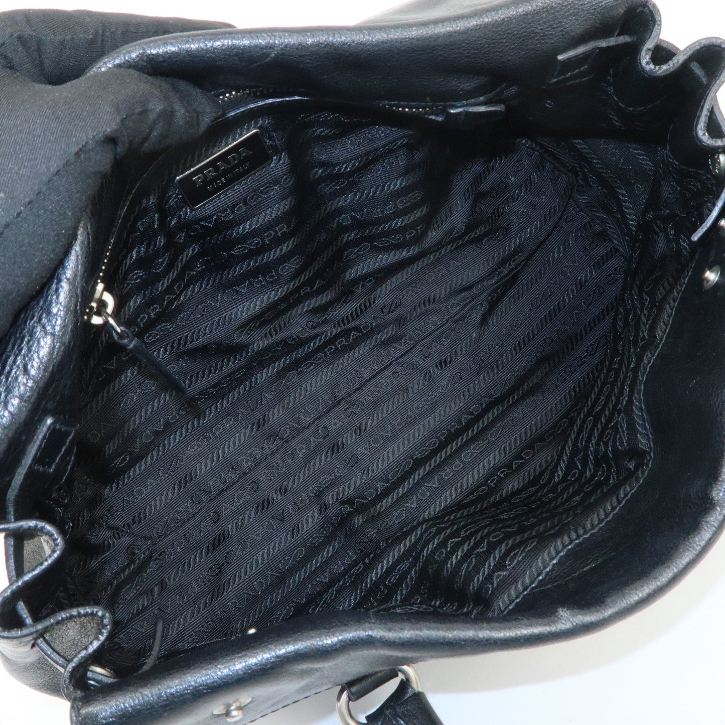Prada Triangle Logo Leather Shoulder Bag Hand Bag Black【Pre-order】