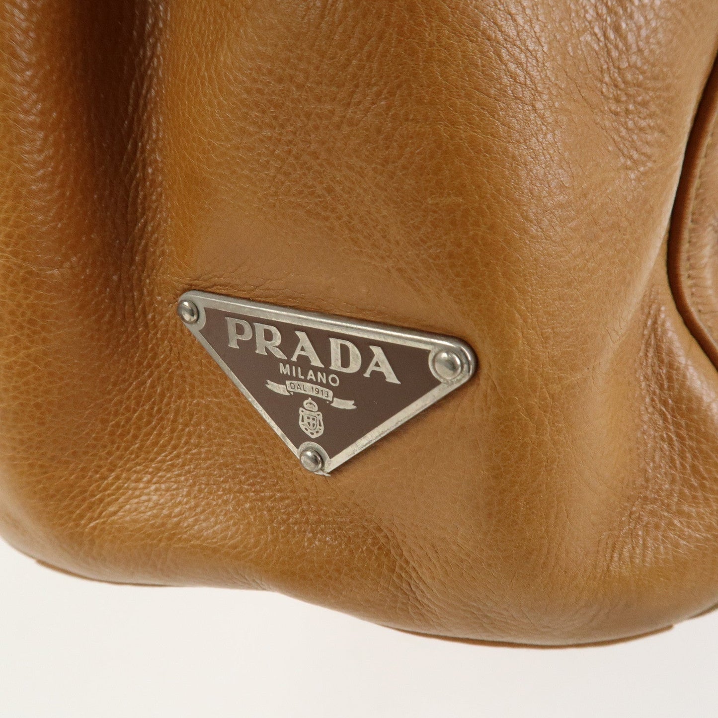 Prada Triangle Logo Leather Nylon Shoulder Bag Brown BR2418【Pre-order】