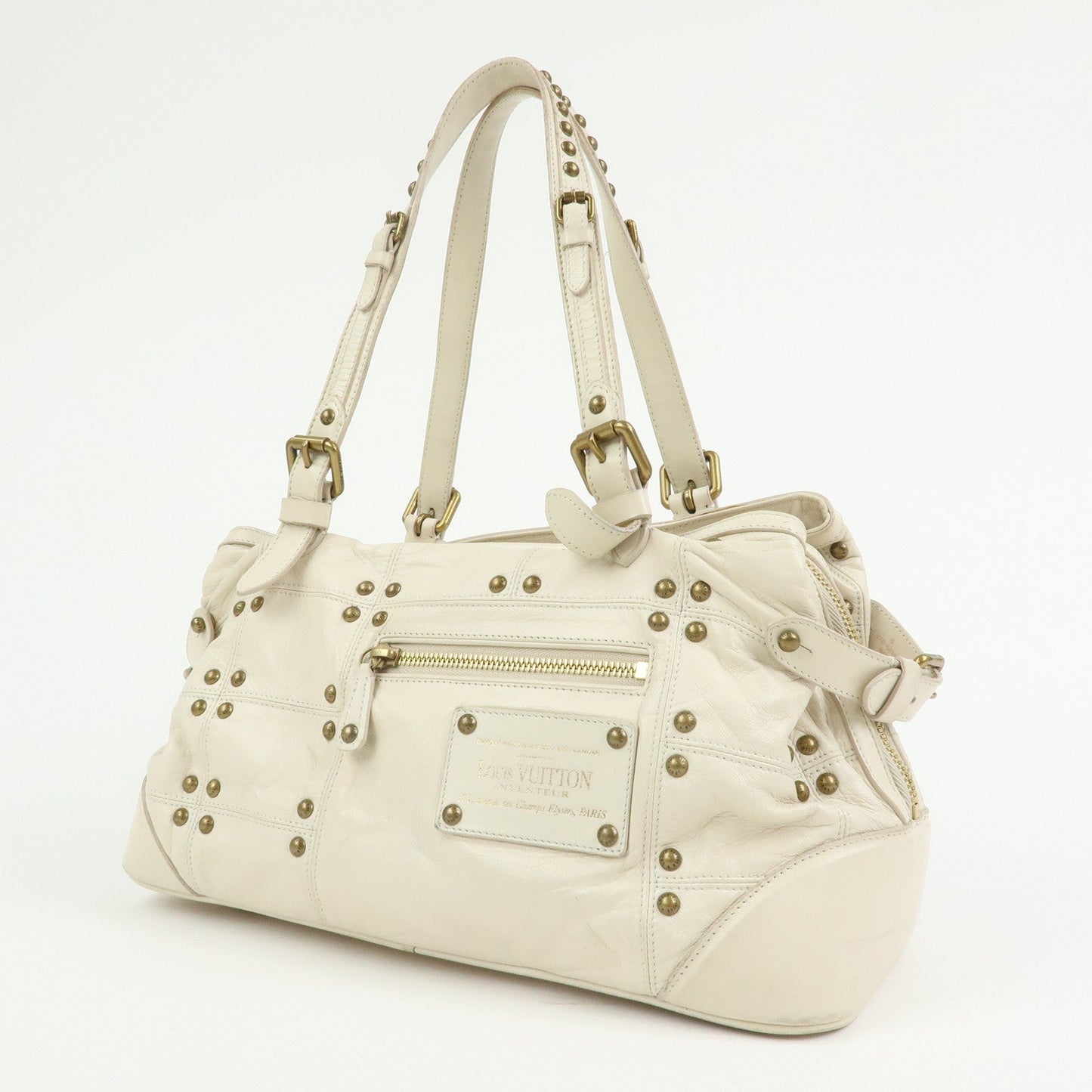Louis Vuitton Cruise Line Rivet Bag Leather Hand Bag Ecru M95345【Pre-order】