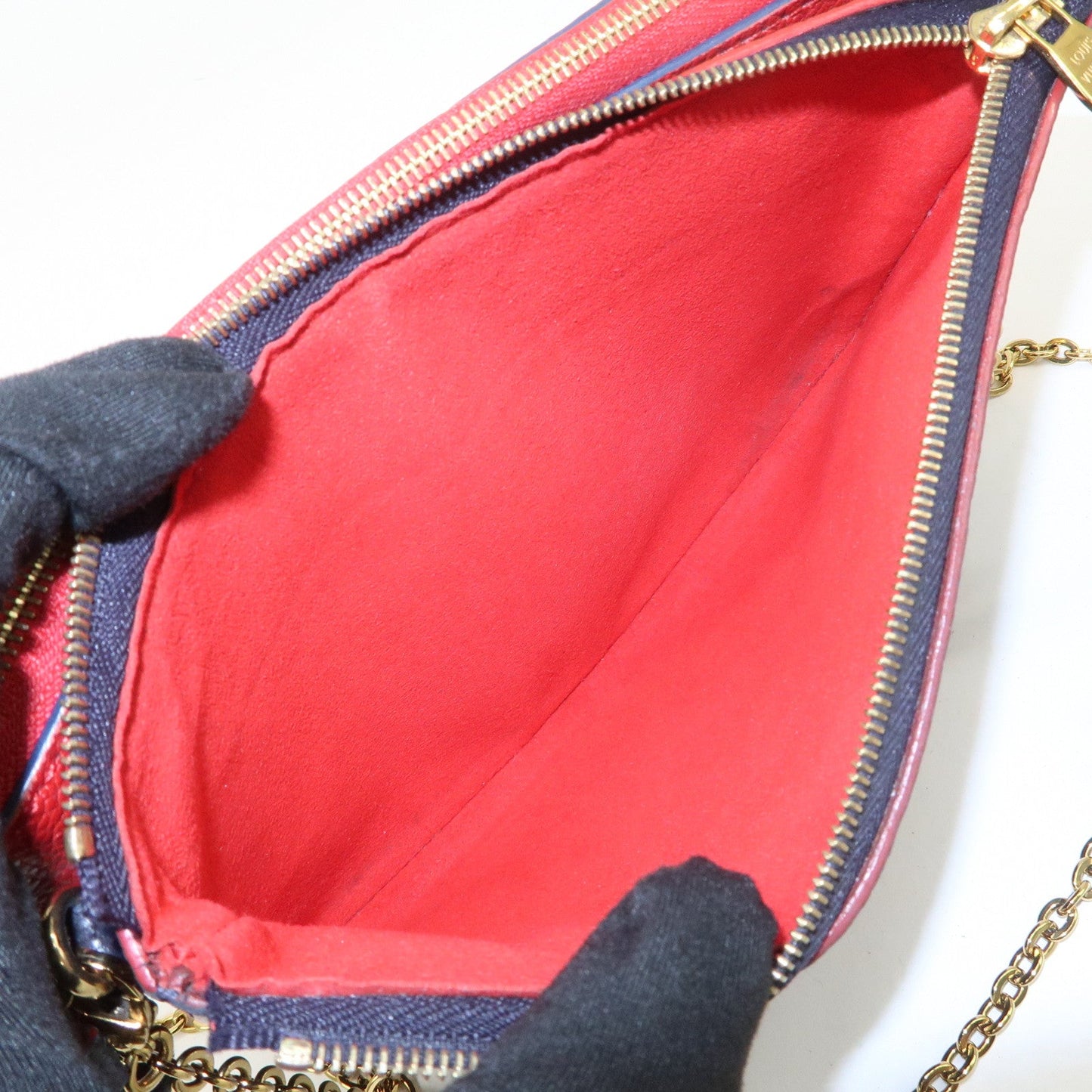 Louis Vuitton Monogram Empreinte Pochette Double Zip M63916 Used【Pre-order】