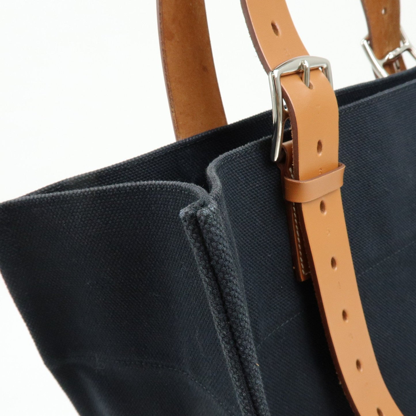 Hermes Étrivière 41 Veau Tadelakt Toile Goéland Canvas Tote Bag【Pre-order】
