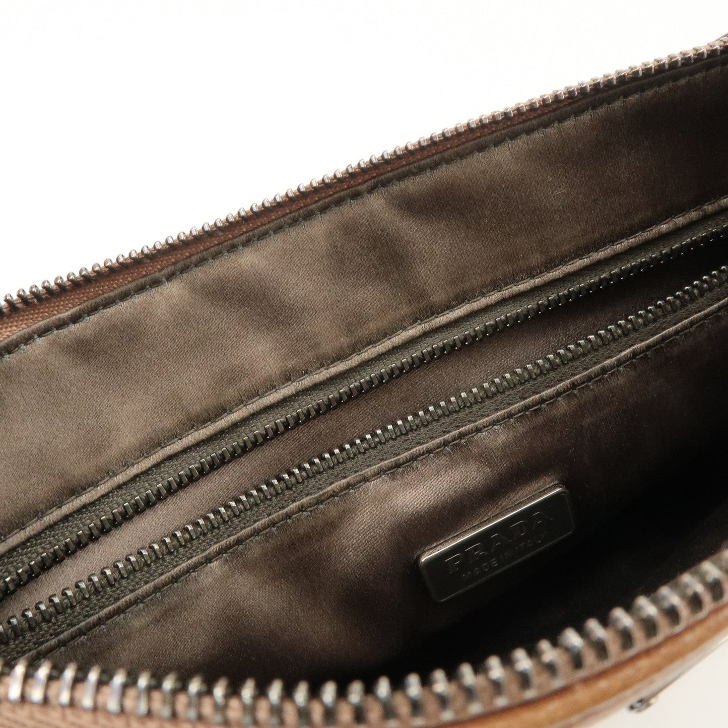 Prada Triangle Logo Leather Shoulder Bag Hand Bag Brown Used【Pre-order】