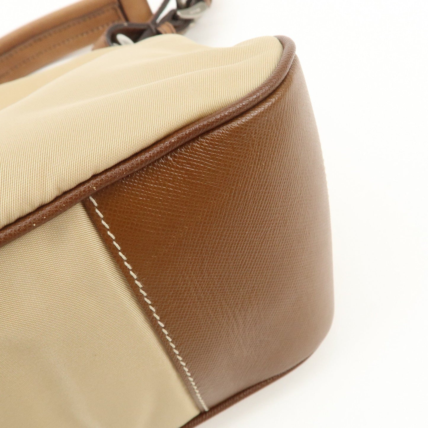 Prada Triangle Logo Nylon Saffiano Leather Shoulder Bag Hand Bag【Pre-order】