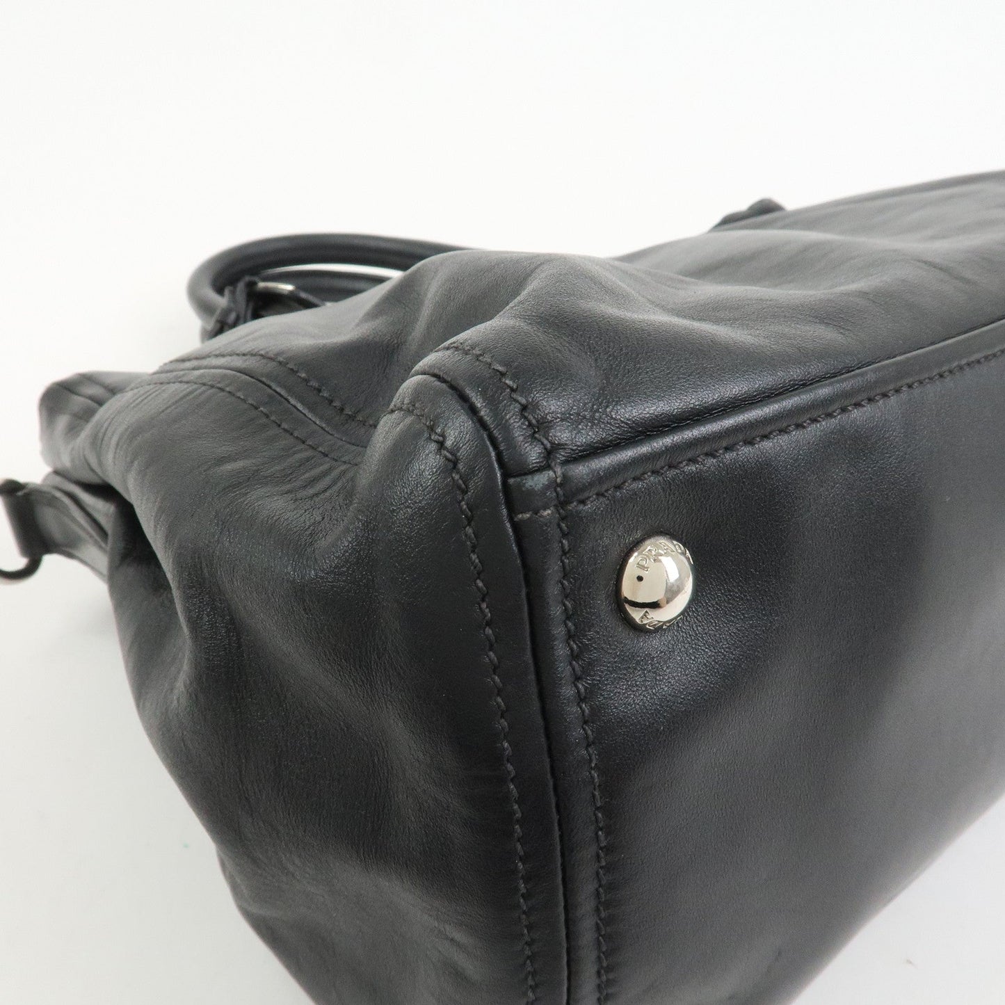 Prada Logo Leather 2WAY Bag Hand Bag Shoulder Bag Black BN2866【Pre-order】