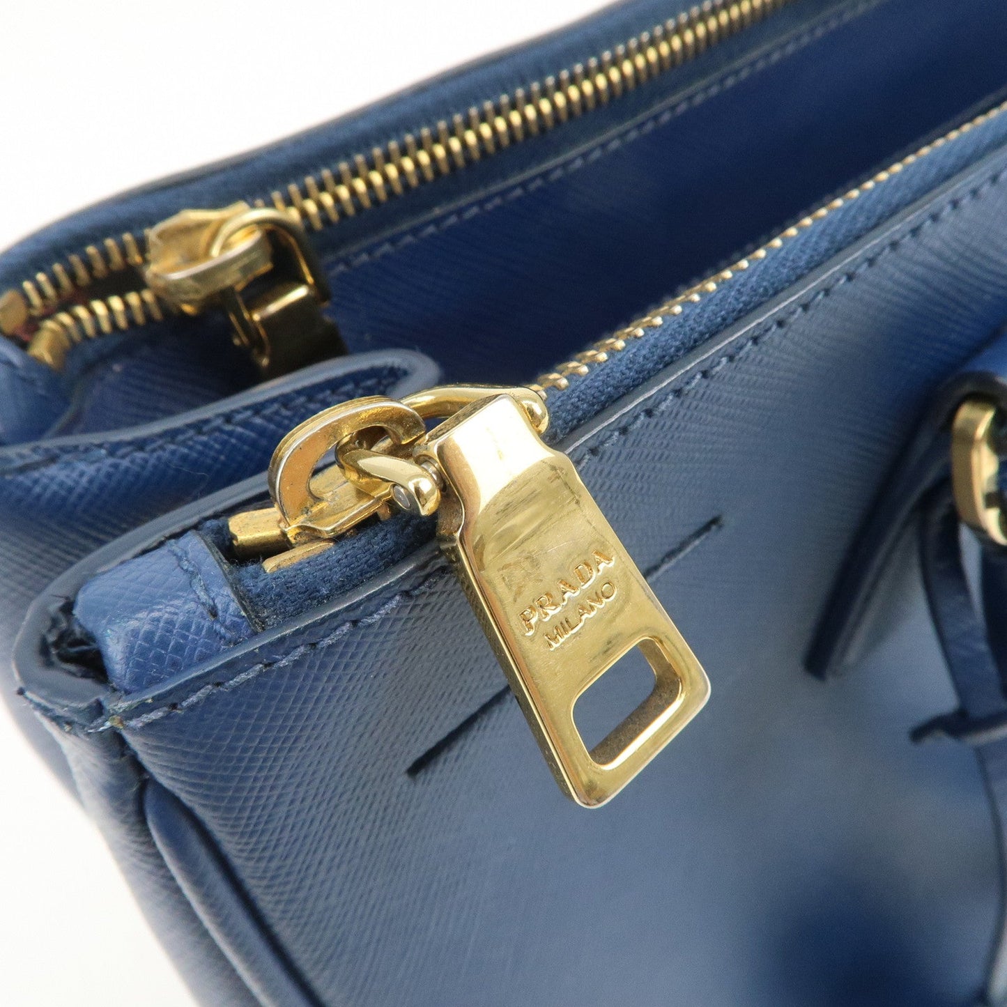 Prada Triangle Logo Saffiano Leather 2Way Bag Shoulder Bag Blue【Pre-order】