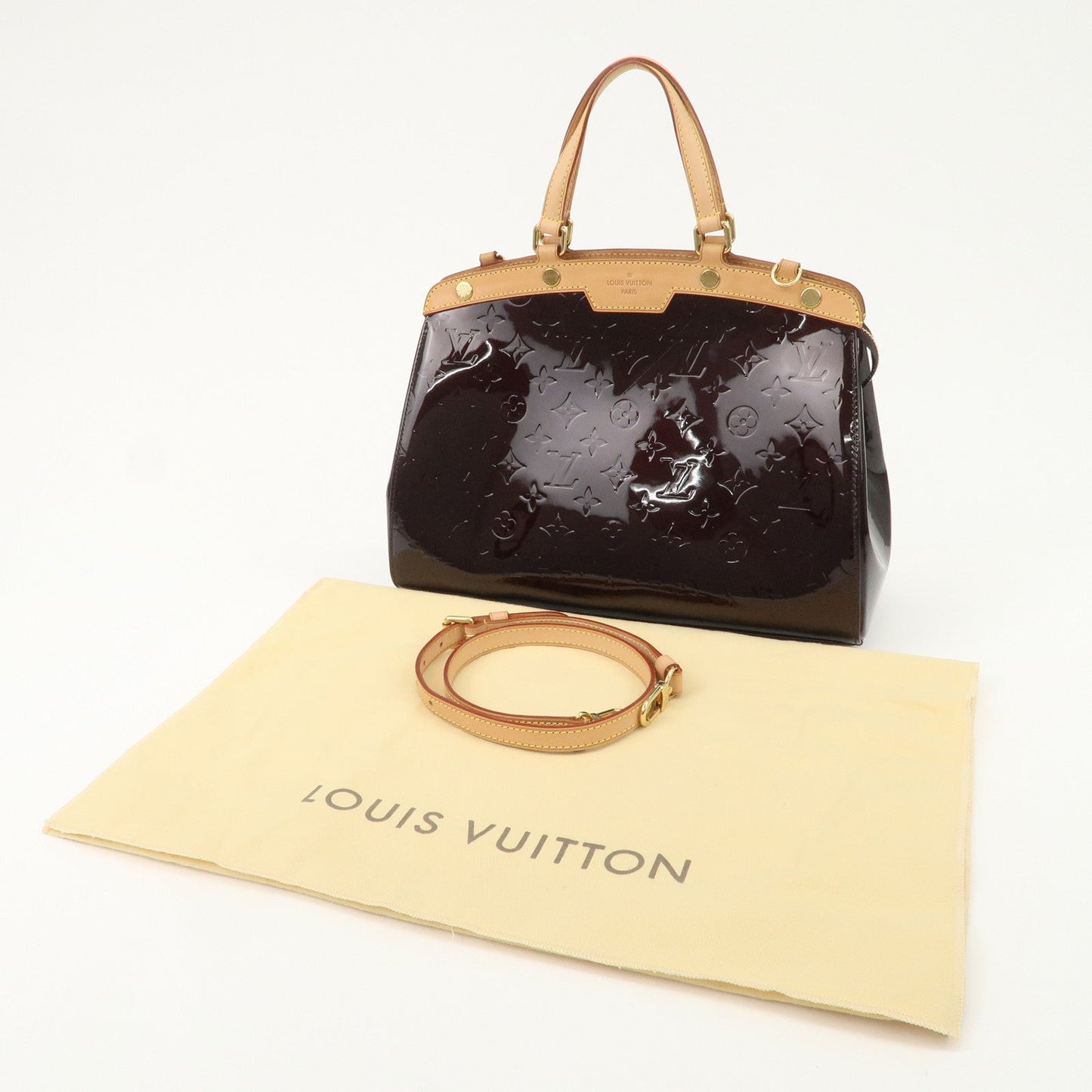 Louis Vuitton Vernis Brea MM 2Way Hand Bag Shoulder Bag Amarante M91619【Pre-order】
