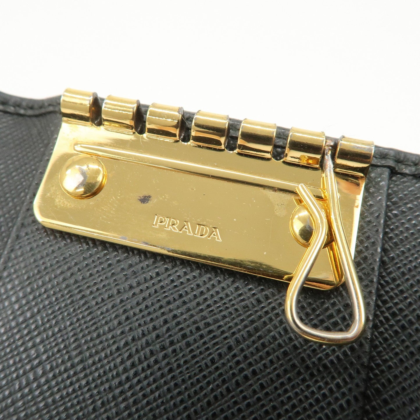 Prada Logo Leather Set Of 2 Key Chains Black Beige 1PG222/1PG004【Pre-order】