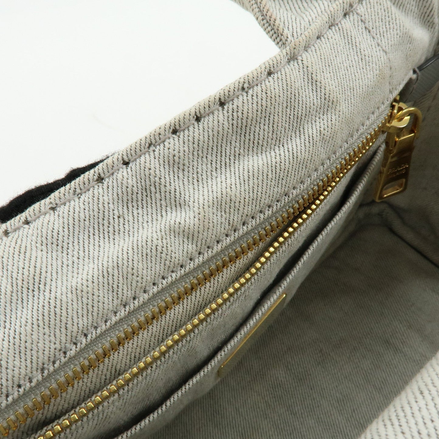 Prada Canapa Mini Denim 2Way Bag Hand Shoulder Bag Gray 1BG439【Pre-order】