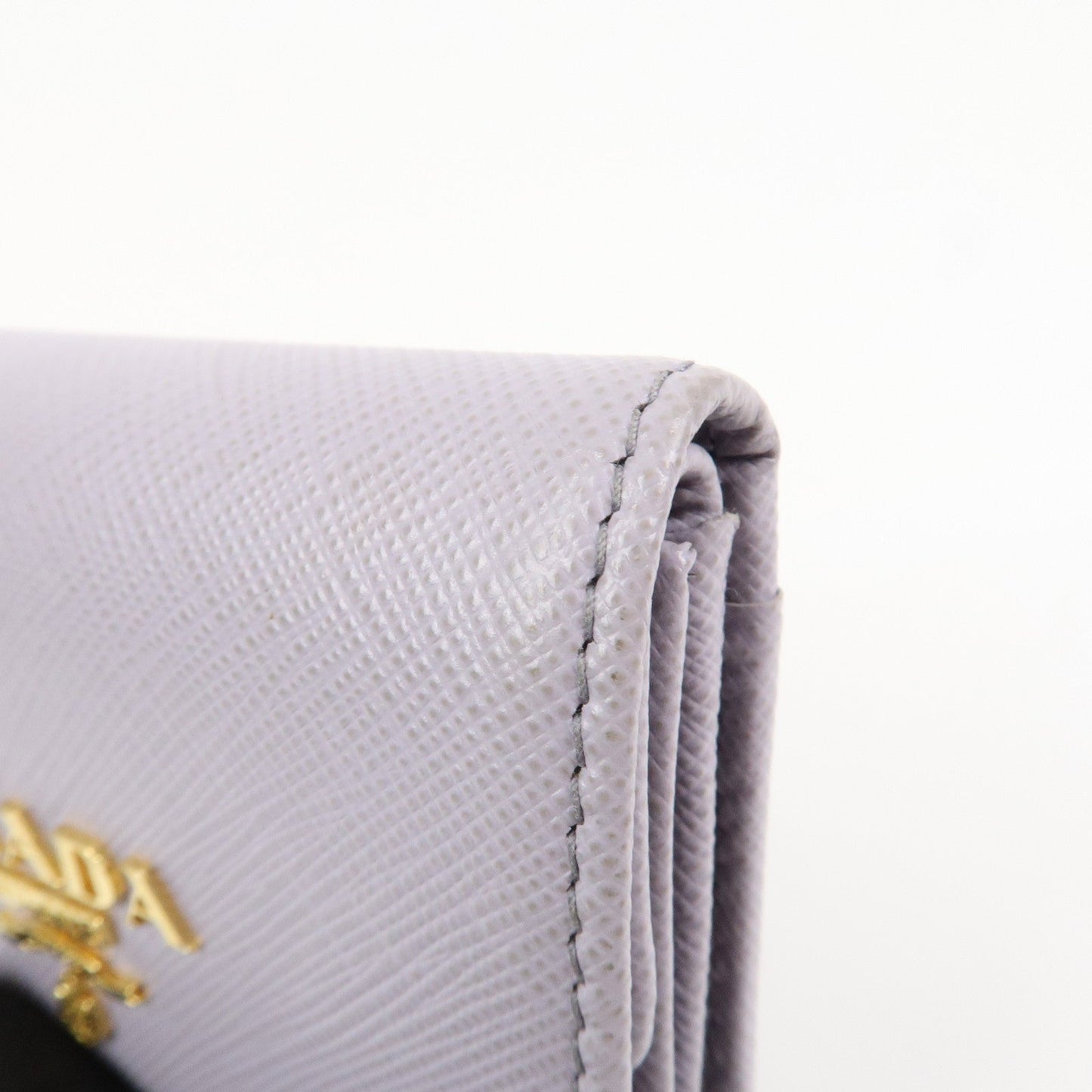 Prada Saffiano Leather Tri-fold Compact Wallet Light Purple 1MH043【Pre-order】
