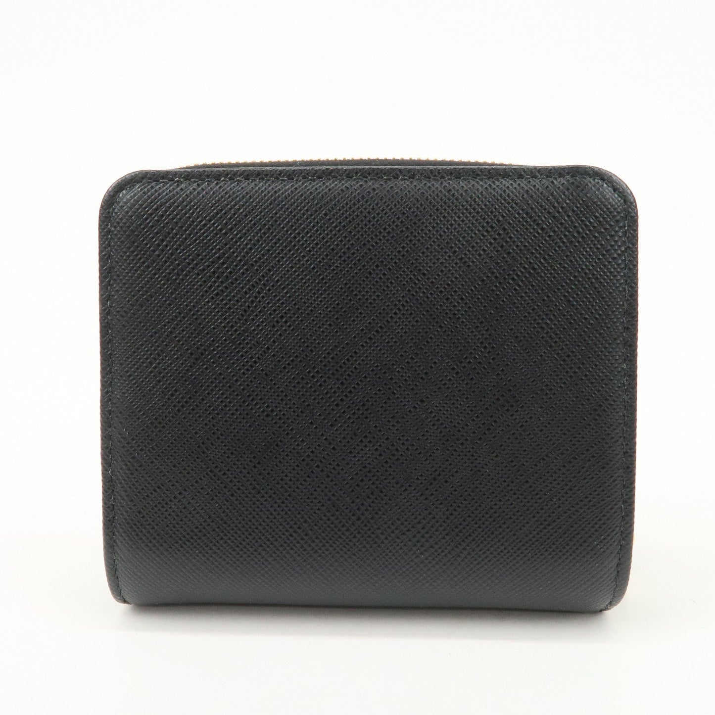 Prada Logo Saffiano Leather Round Zippy Wallet Black 1MM268【Pre-order】