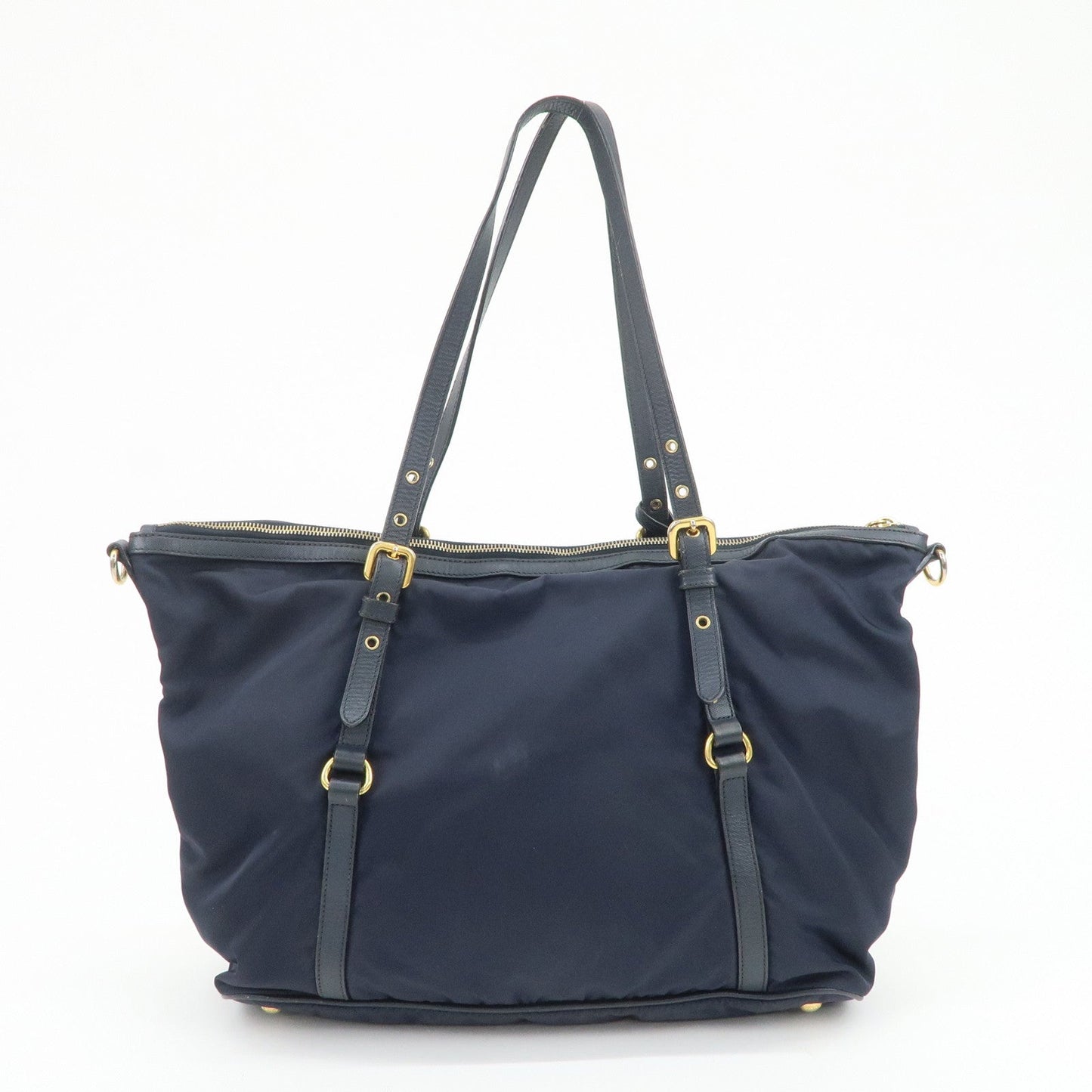 Prada Nylon Saffiano Leather Shoulder Bag Tote Bag Navy【Pre-order】