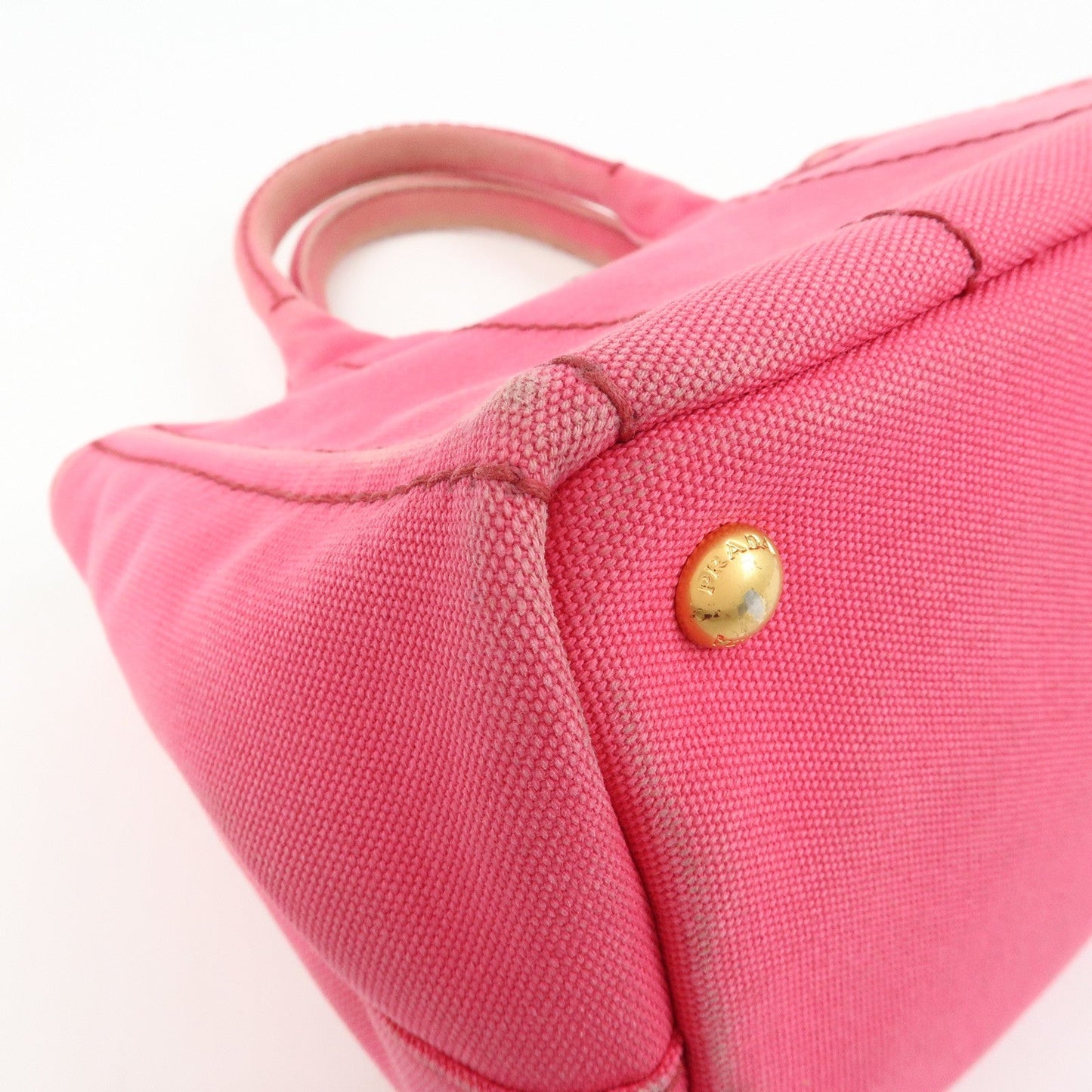 Prada Canapa Mini Canvas 2Way Bag Hand Bag Pink 1BG439【Pre-order】