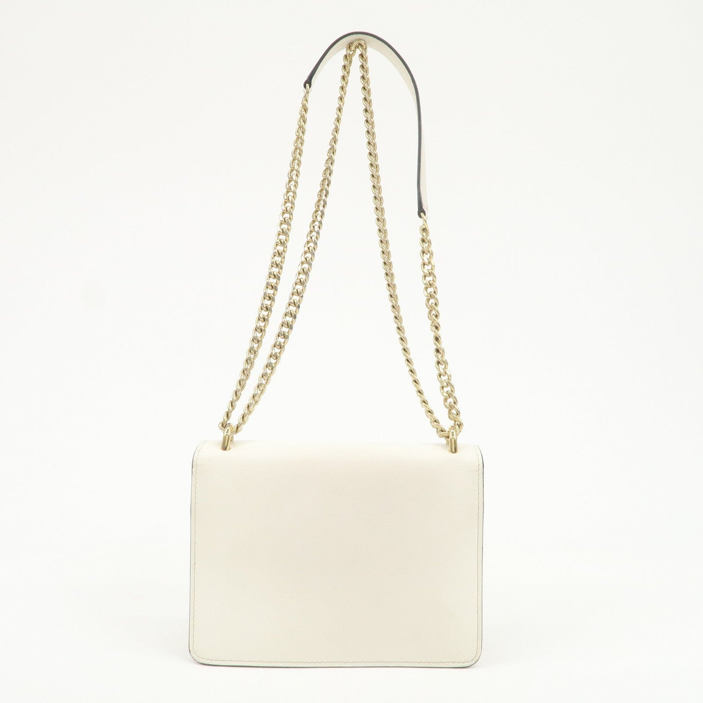 Prada Triangle Logo Saffiano Leather Chain Shoulder Bag 1BD200【Pre-order】