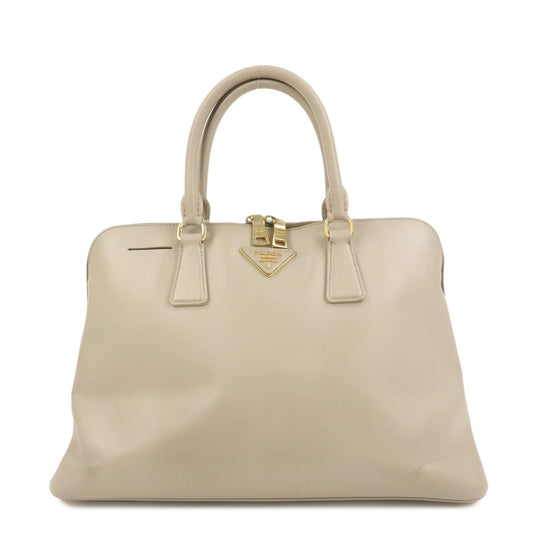 Prada Triangle Logo Saffiano Leather Hand Bag Greige BL0812【Pre-order】