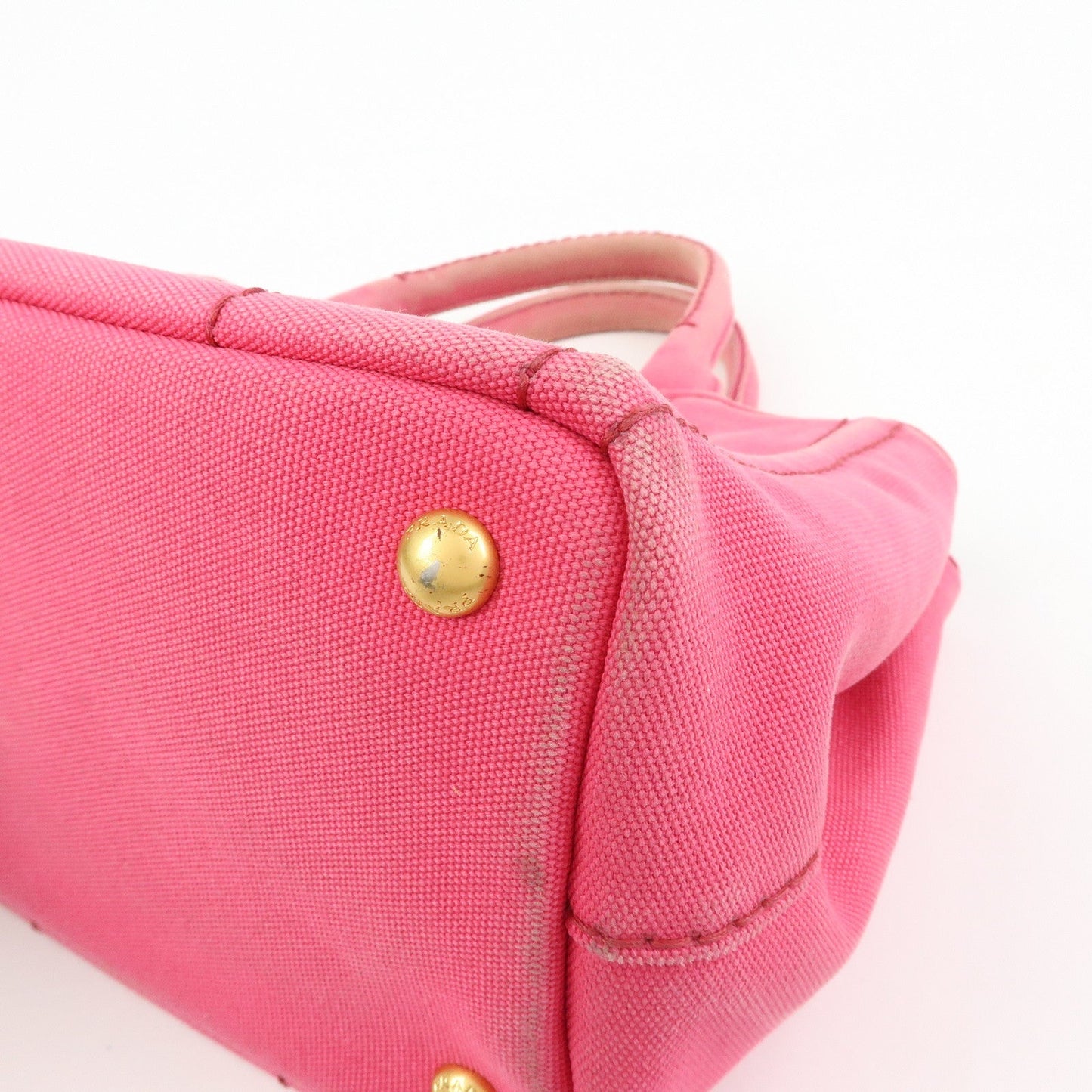 Prada Canapa Mini Canvas 2Way Bag Hand Bag Pink 1BG439【Pre-order】