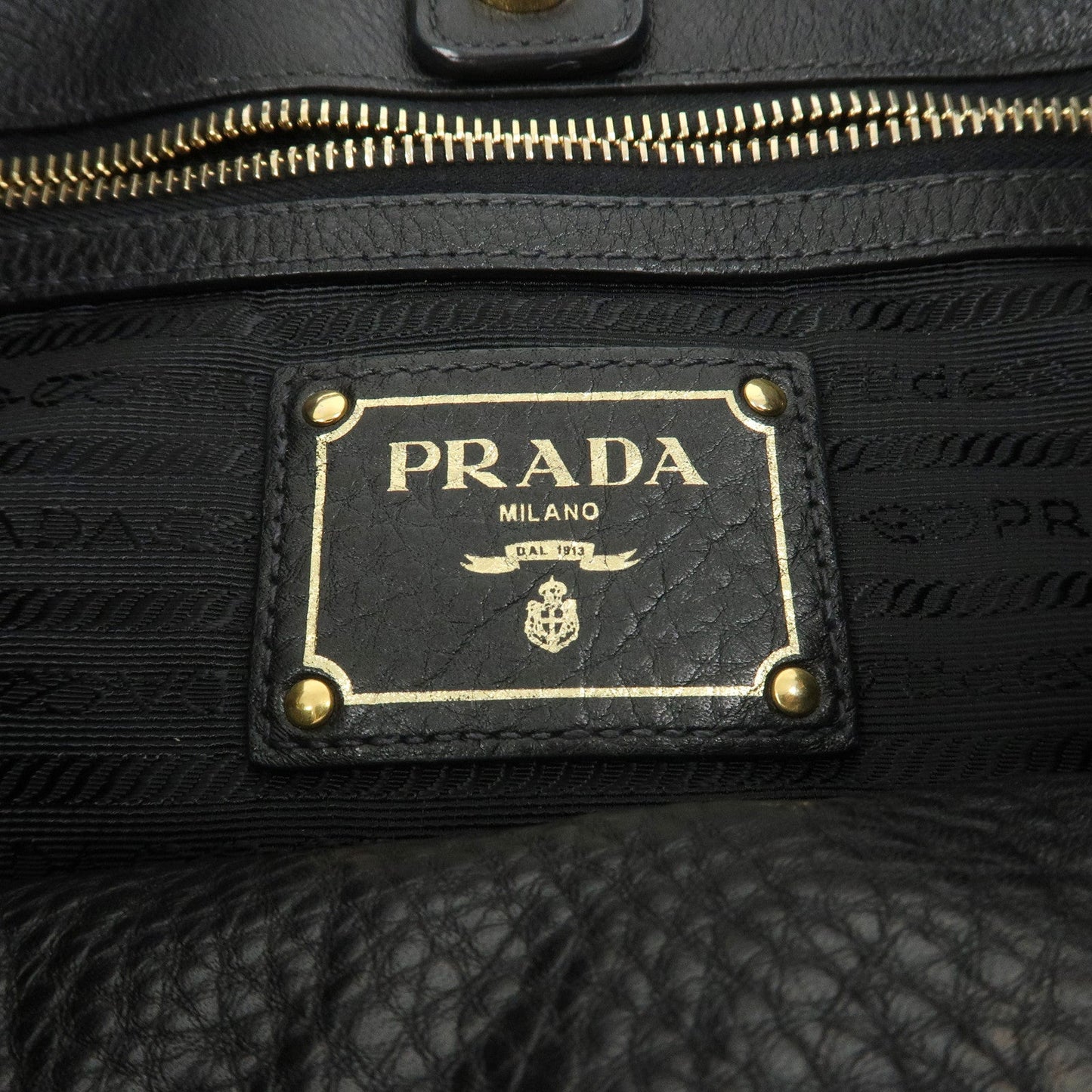 Prada Logo Leather Shoulder Bag Hand Bag Black【Pre-order】