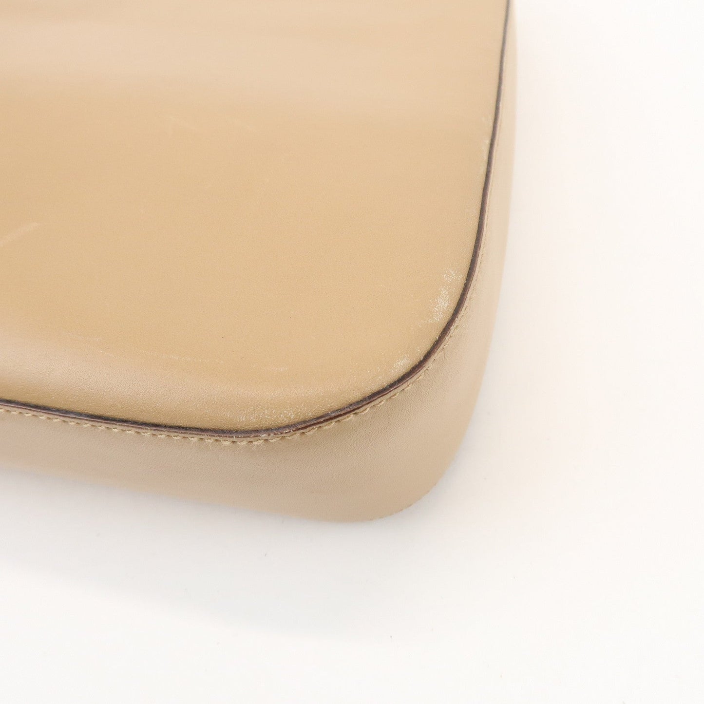 Prada Logo Leather Shoulder Bag Hand Bag Beige【Pre-order】