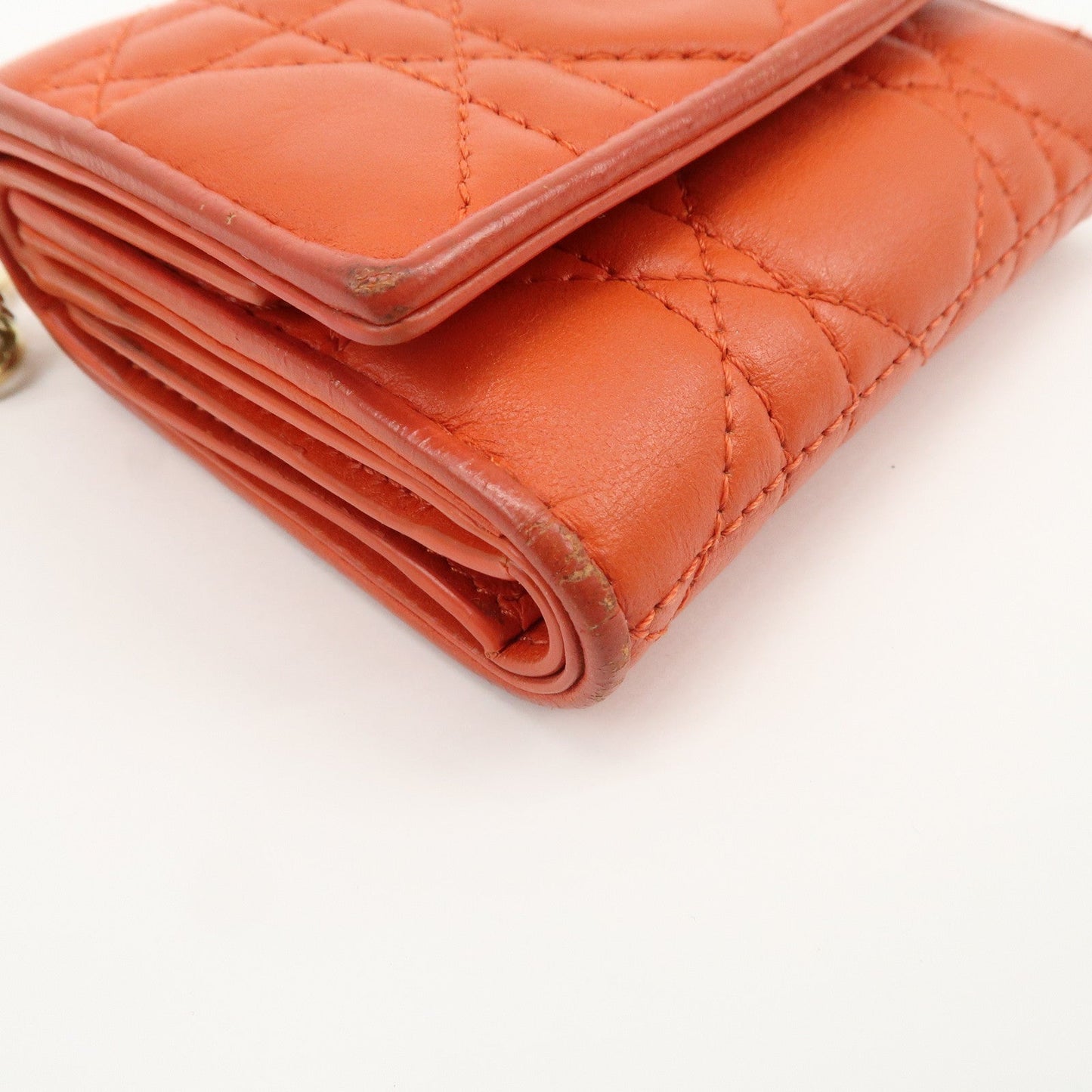 Christian Dior Lady Dior Cannage Leather Tri-fold Compact Wallet【Pre-order】