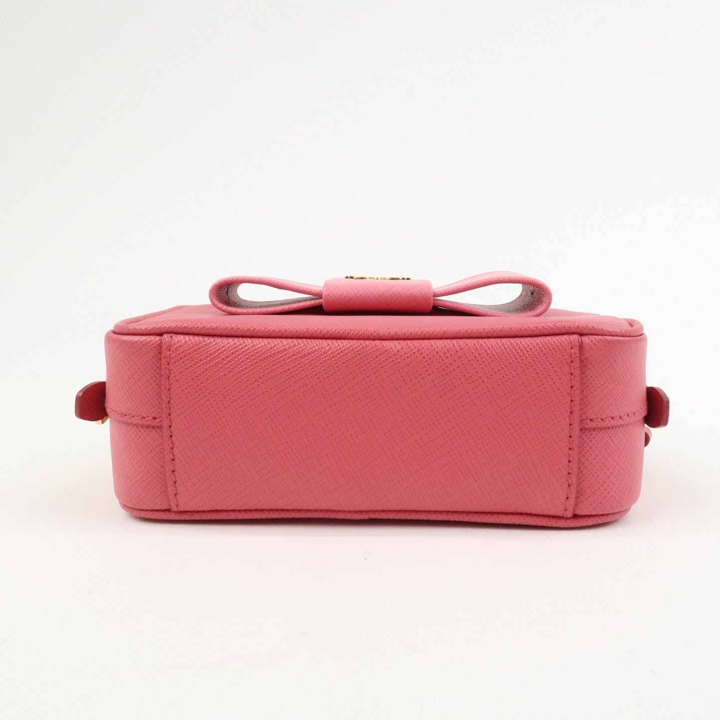 Prada Saffiano Leather Ribbon Mini Camera Shoulder Bag Pink 1N1674【Pre-order】