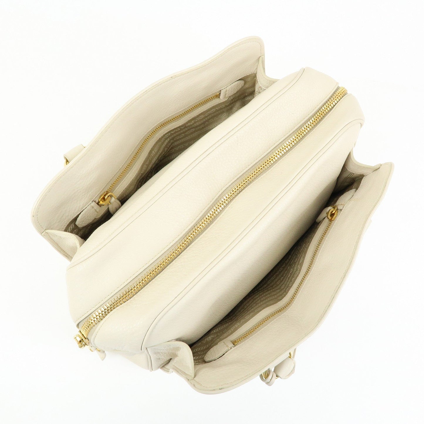 Prada Vitello Daino Leather Hand Bag Ivory BL0804【Pre-order】