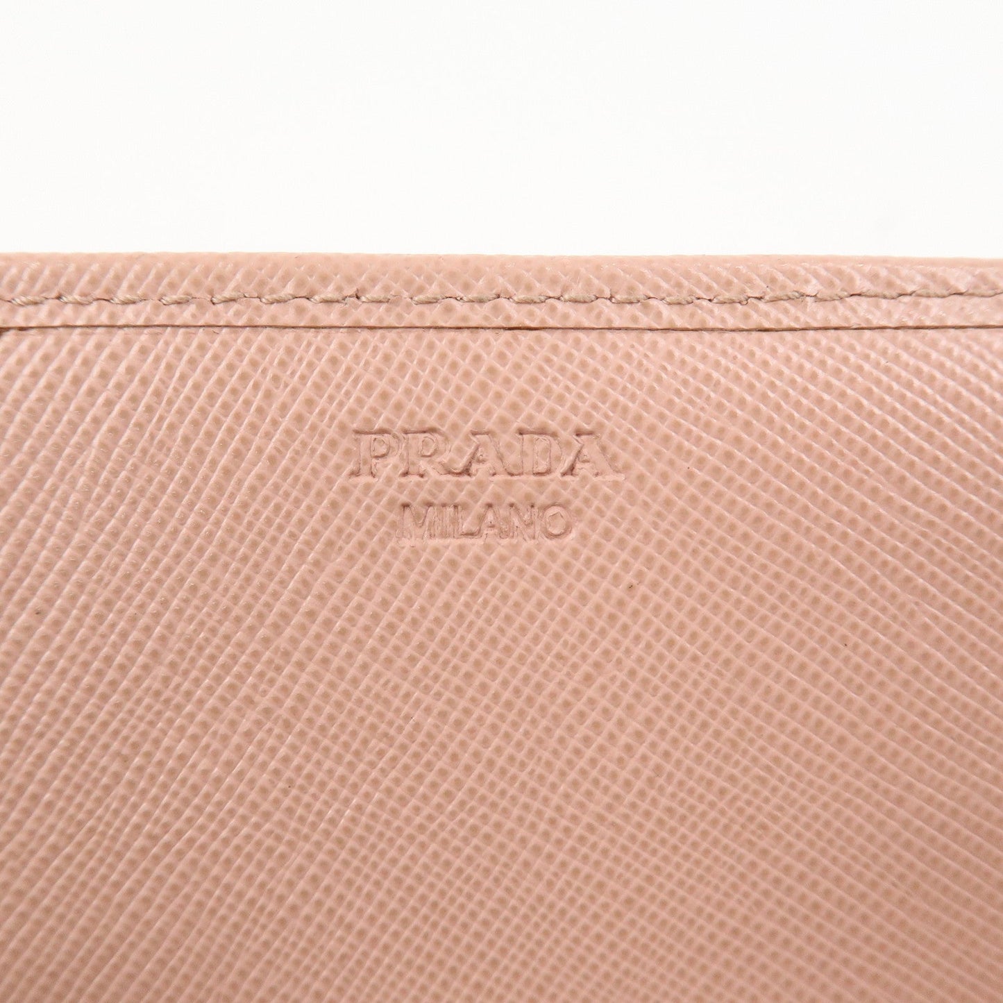 Prada Logo Saffiano Leather Ribbon Long Wallet Pink 1M1132【Pre-order】