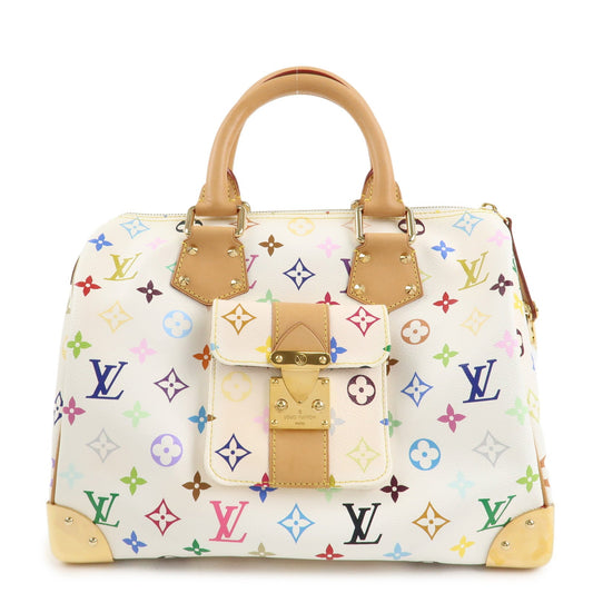Louis Vuitton Monogram Multicolor Speedy 30 Hand Bag Blanc M92643【Pre-order】