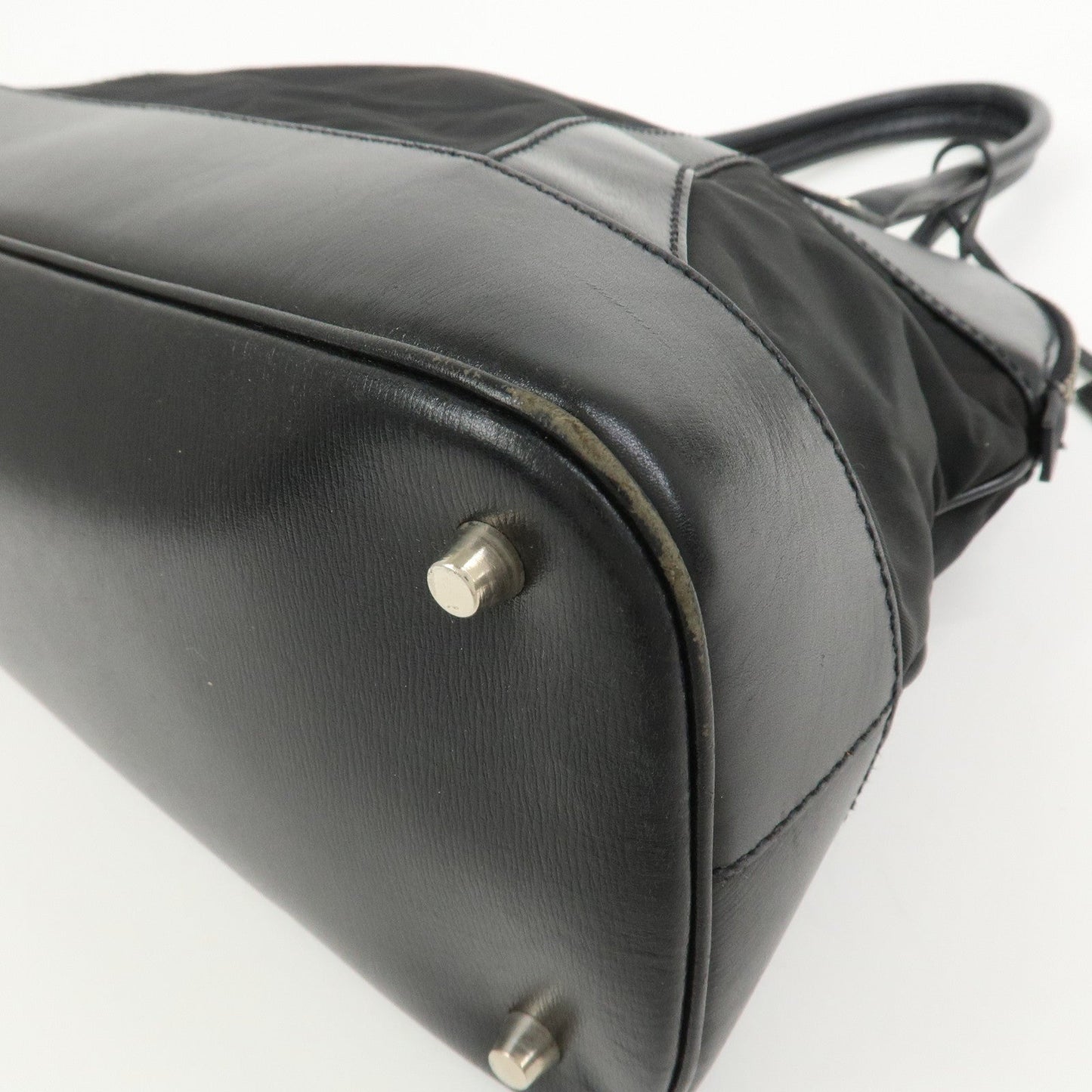 Prada Triangle Logo Nylon Leather Shoulder Bag Hand Bag Black【Pre-order】