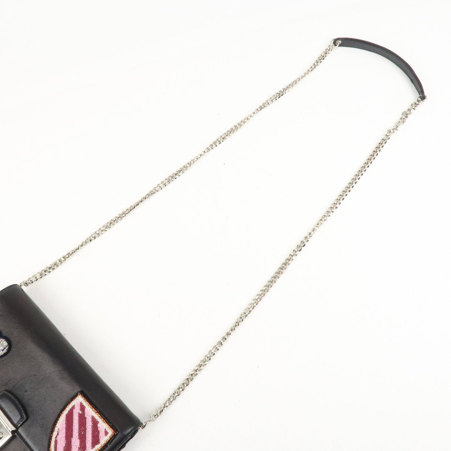 Christian Dior Leather Chain Shoulder Bag Heart Embroidery【Pre-order】
