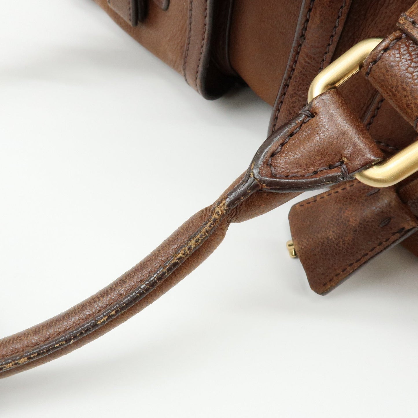 Prada Leather Shoulder Bag Hand Bag Brown BR3130【Pre-order】