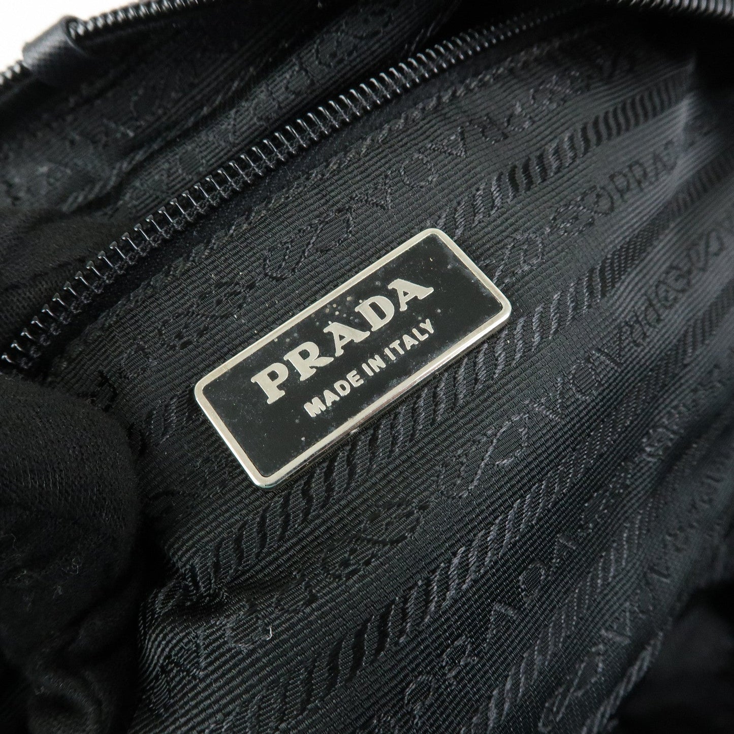 Prada Triangle Logo Nylon Leather Boston Bag Travel Bag Black【Pre-order】
