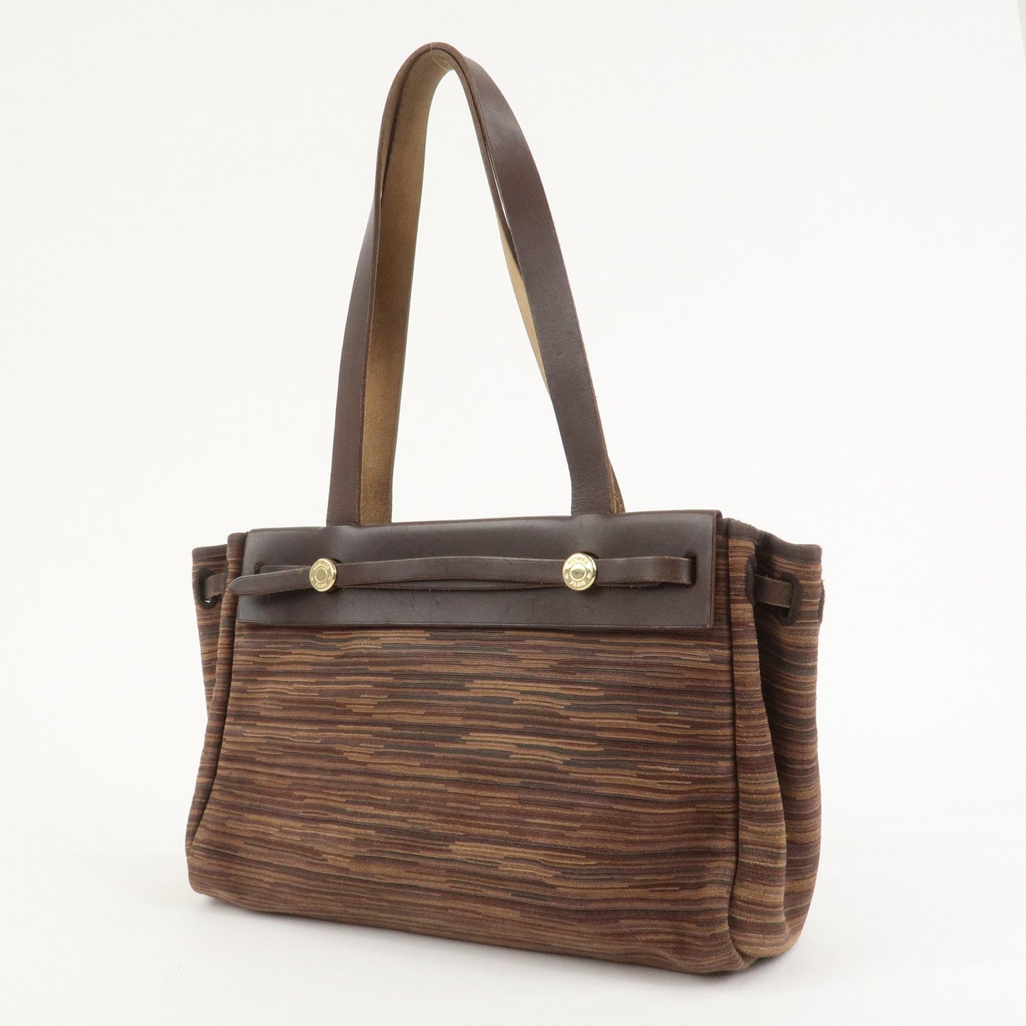 Hermes Cabas PM Airline Toile Officier Leather Shoulder Bag【Pre-order】