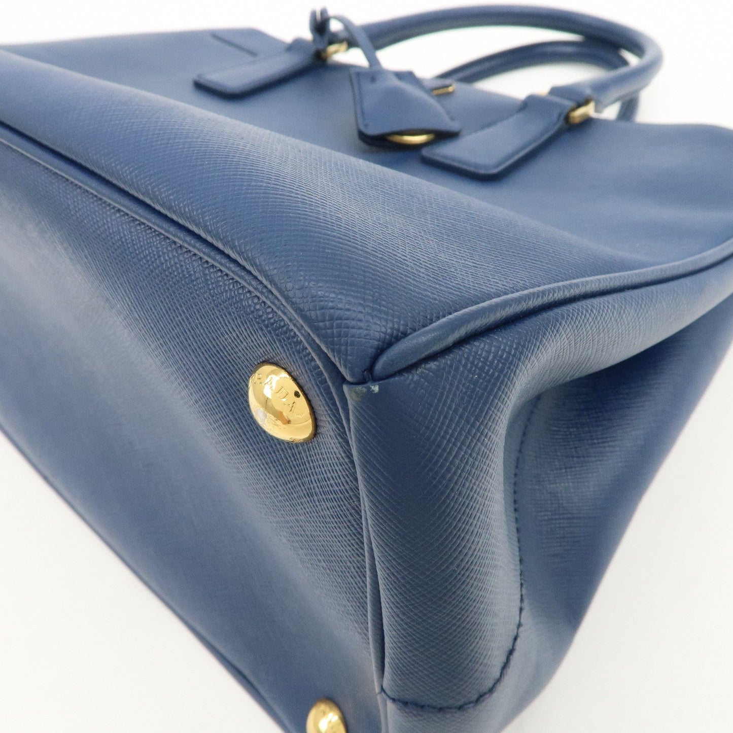 Prada Triangle Logo Saffiano Leather 2Way Bag Shoulder Bag Blue【Pre-order】
