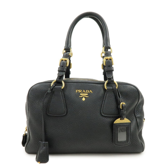 Prada Logo Leather Boston Bag Shoulder Bag Black B3091M【Pre-order】