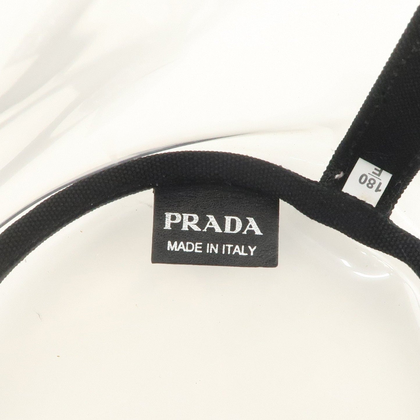 Prada Canvas Vinyl Leather 2Way Hand Bag Clear Black 1BG187【Pre-order】