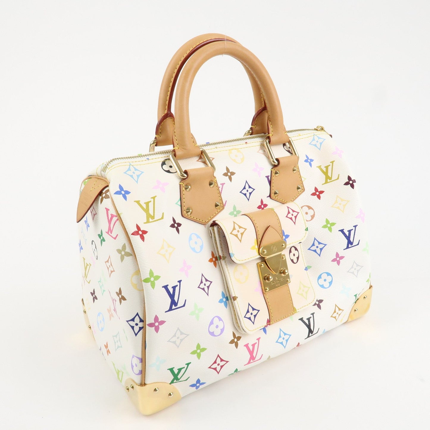 Louis Vuitton Monogram Multicolor Speedy 30 Hand Bag Blanc M92643【Pre-order】